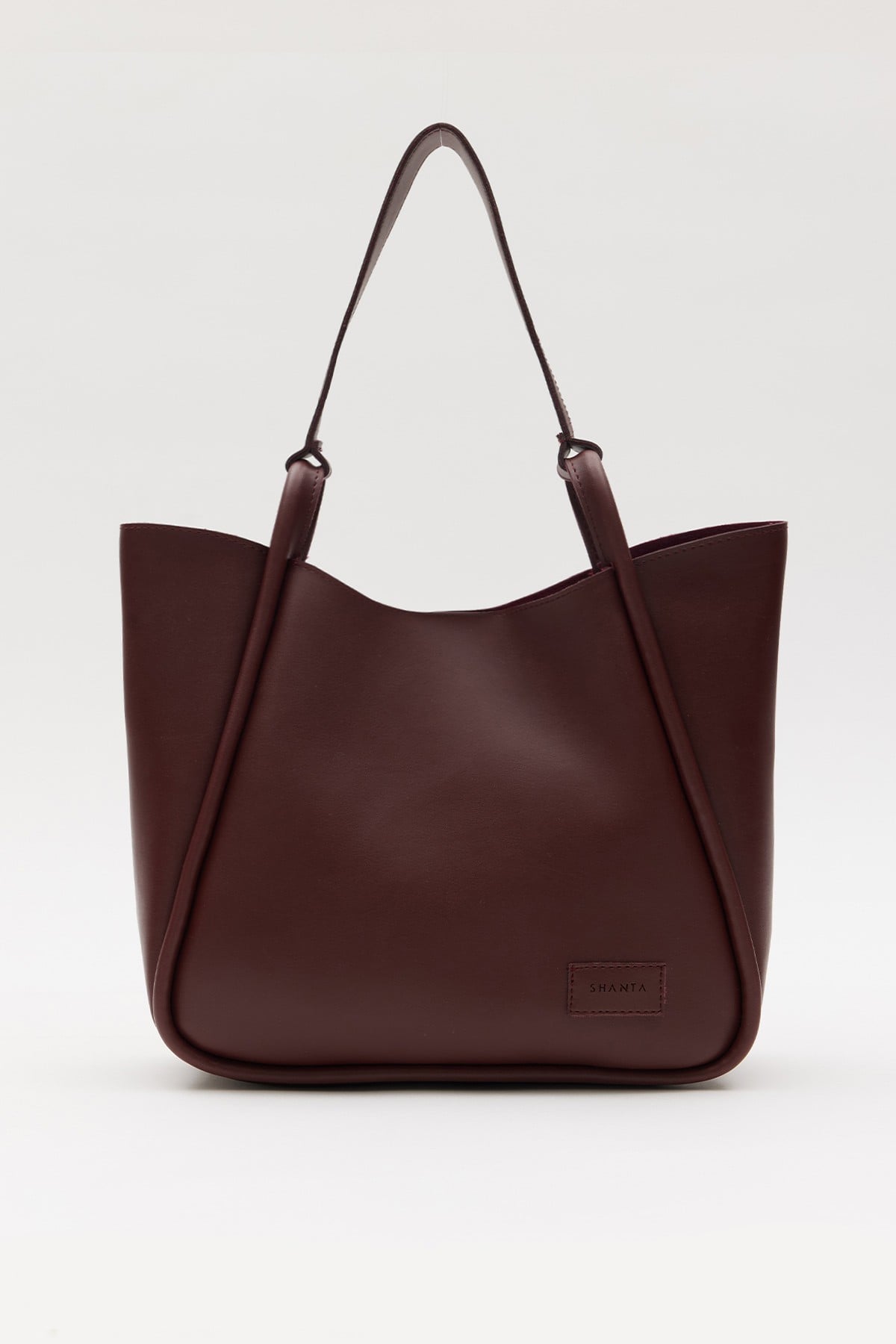 Bordo D30 Çıtçıtlı Tek Askılı Modern Geniş Hacimli Günlük, İş ve Okul Kadın Omuz Çantası