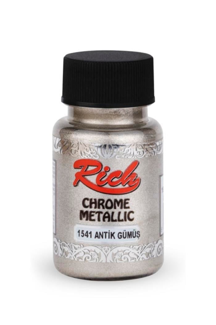 CHROME METALİK 50 ML ANTİK GÜMÜŞ Stok Kodu: CHR-050-01940