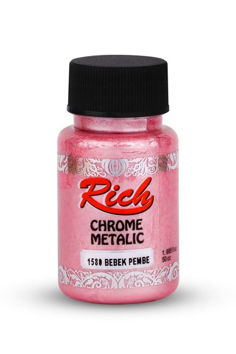 CHROME METALİK 50 ML BEBEK PEMBE Stok Kodu: CHR-050-02734