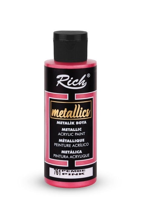 METALİK BOYA 120 ML PEMBE Stok Kodu: MET-120-03979