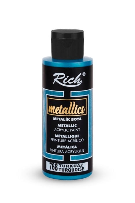 METALİK BOYA 120 ML TURKUAZ Stok Kodu: MET-120-03984