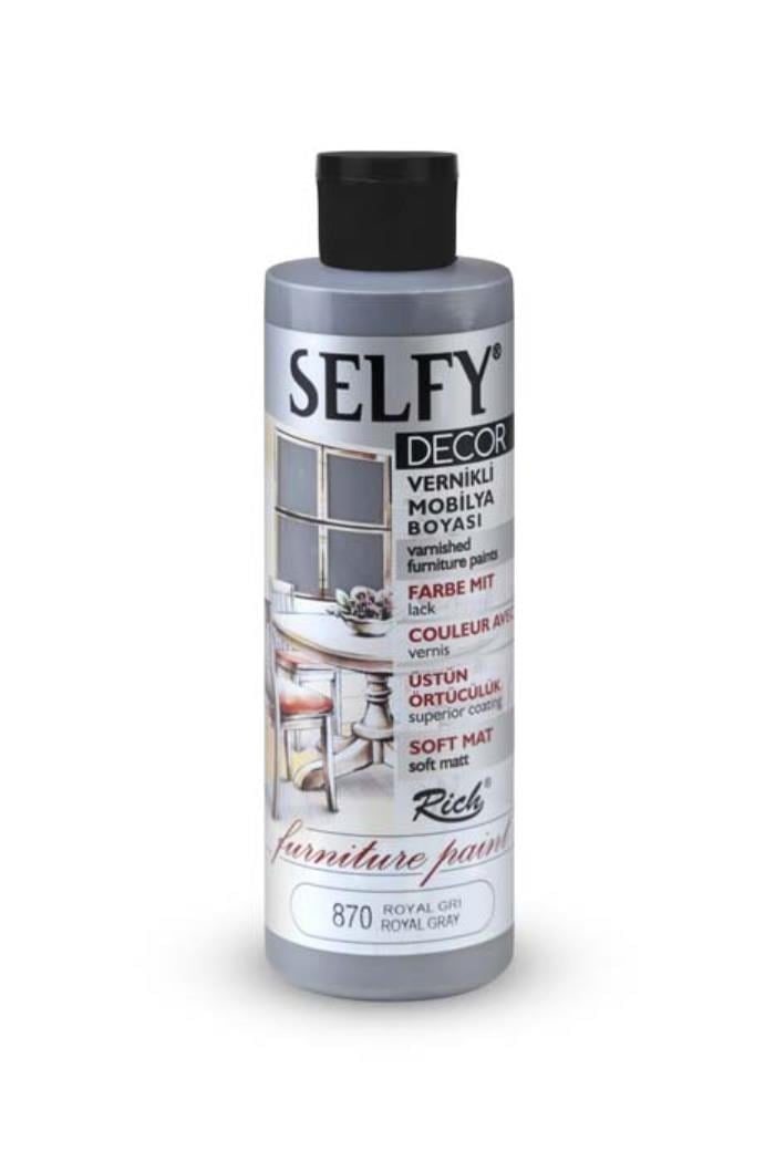 SELFY DECOR 240 ML ROYAL GRİ Stok Kodu: SLF-240-09464