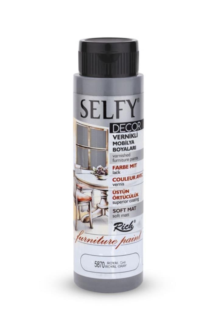 SELFY DECOR 500 ML ROYAL GRİ Stok Kodu: SLF-500-09593