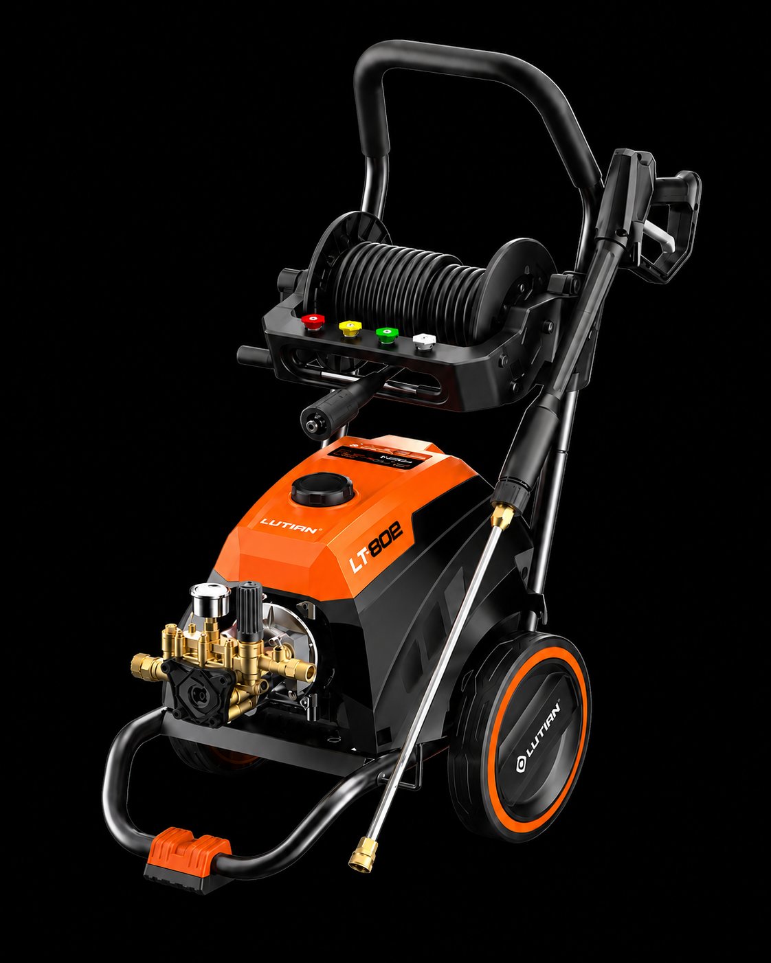 Lutian LT802 - Soğuk Sulu Yüksek Basınçlı Yıkama Makinesi (200 BAR, 4.5 HP, 5 Piston, Monofaze)