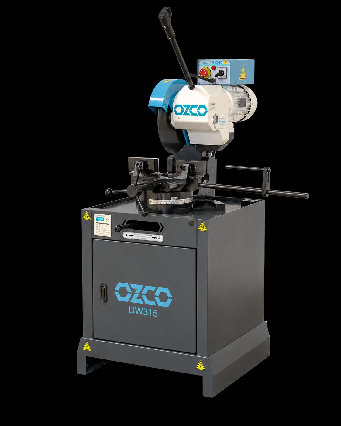 Ozco DW315 - Daire (Soğuk) Testere (315 MM, Mengeneli, 380 V, Hassas Metal Kesme)