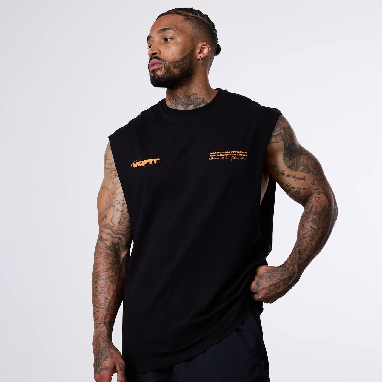 Top Tank Orange Black Atlet