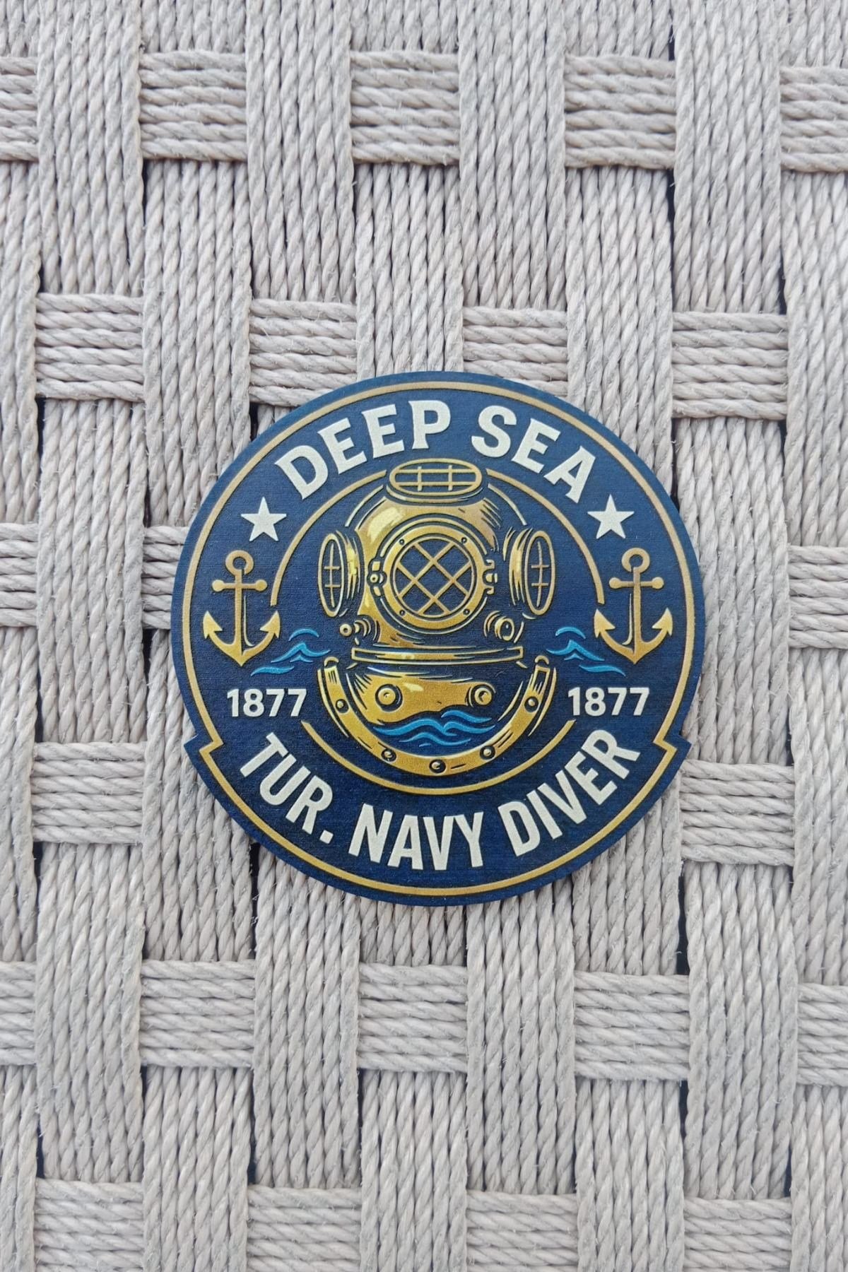 Deep Sea Tur Navy Diver 1877 3d Tpu Silikon Kabartma Arma Patch Pec