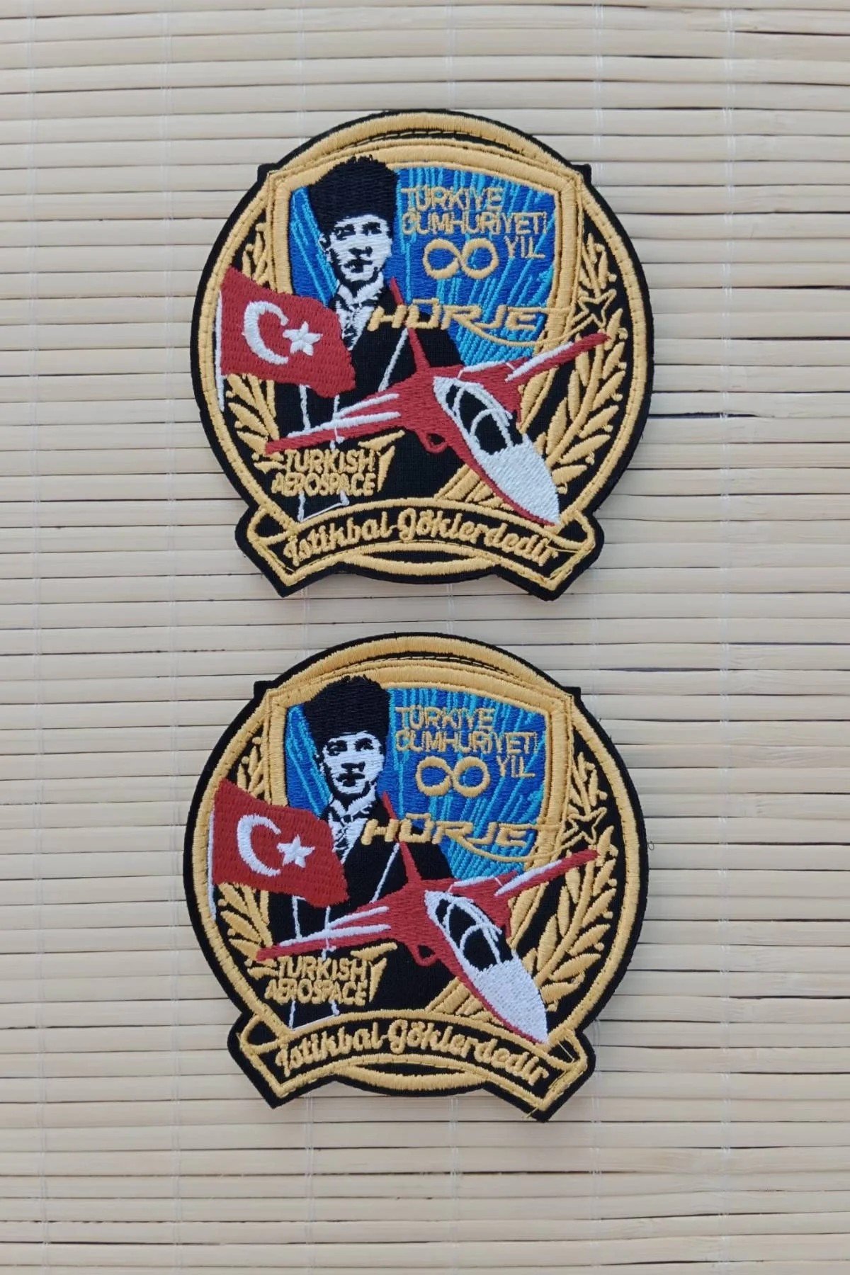 Hurjet İstikbal Goklerdedir Turkish Aerospace Nakis İslemeli Arma Pec Patch