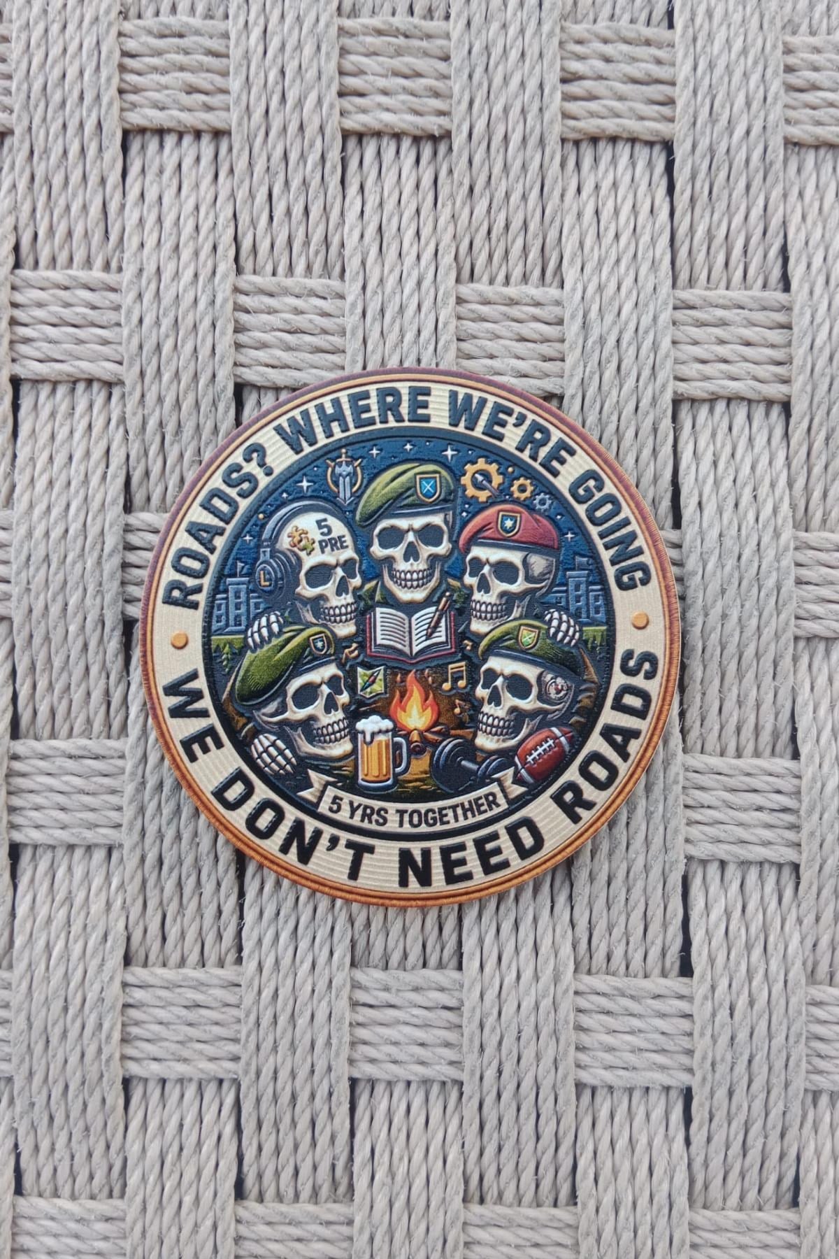 Roads? We Don't Need Roads Where We're Going 3d Tpu Silikon Kabartma Arma Patch Pec