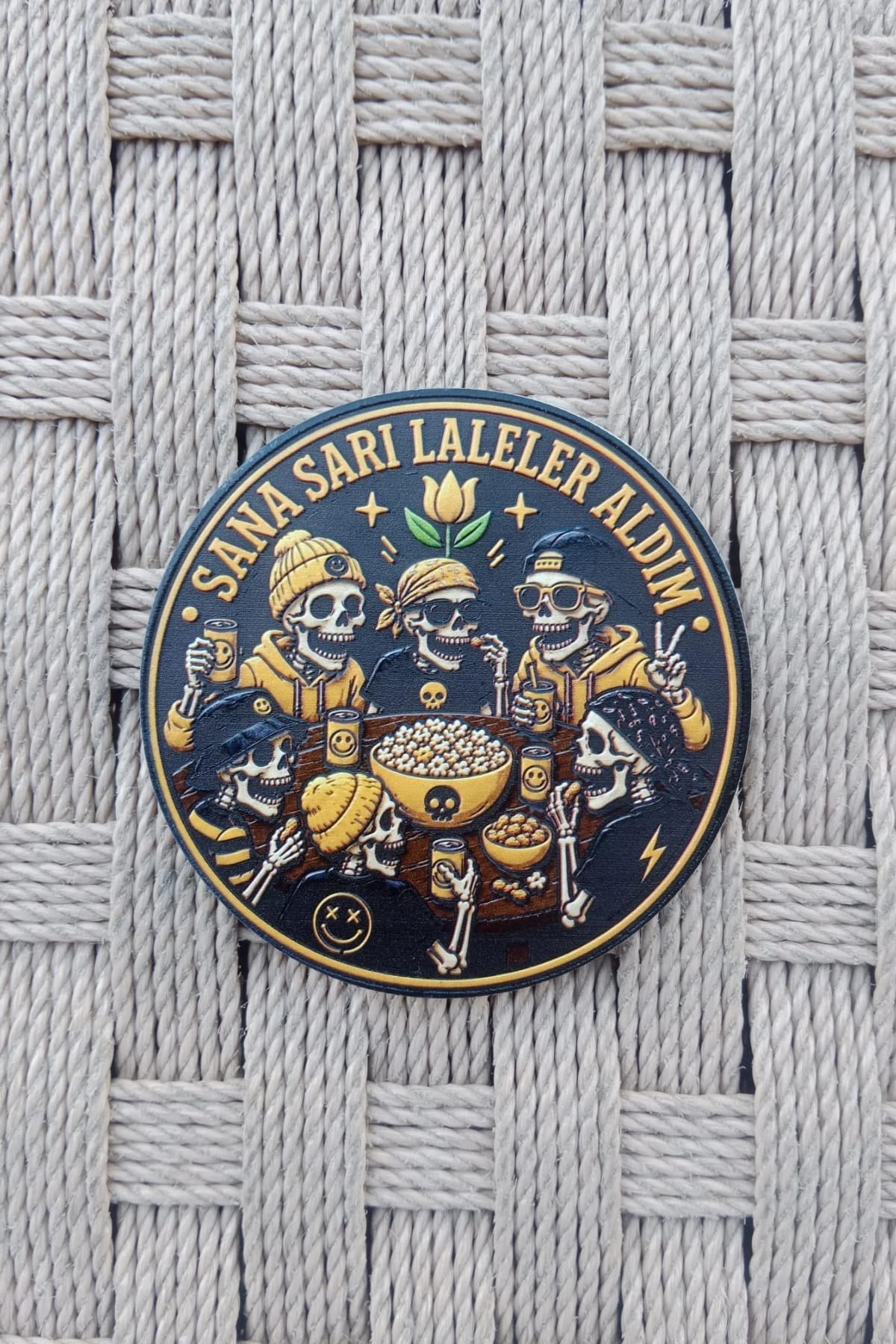 Sana Sari Laleler Aldim 3d Tpu Silikon Kabartma Arma Patch Pec