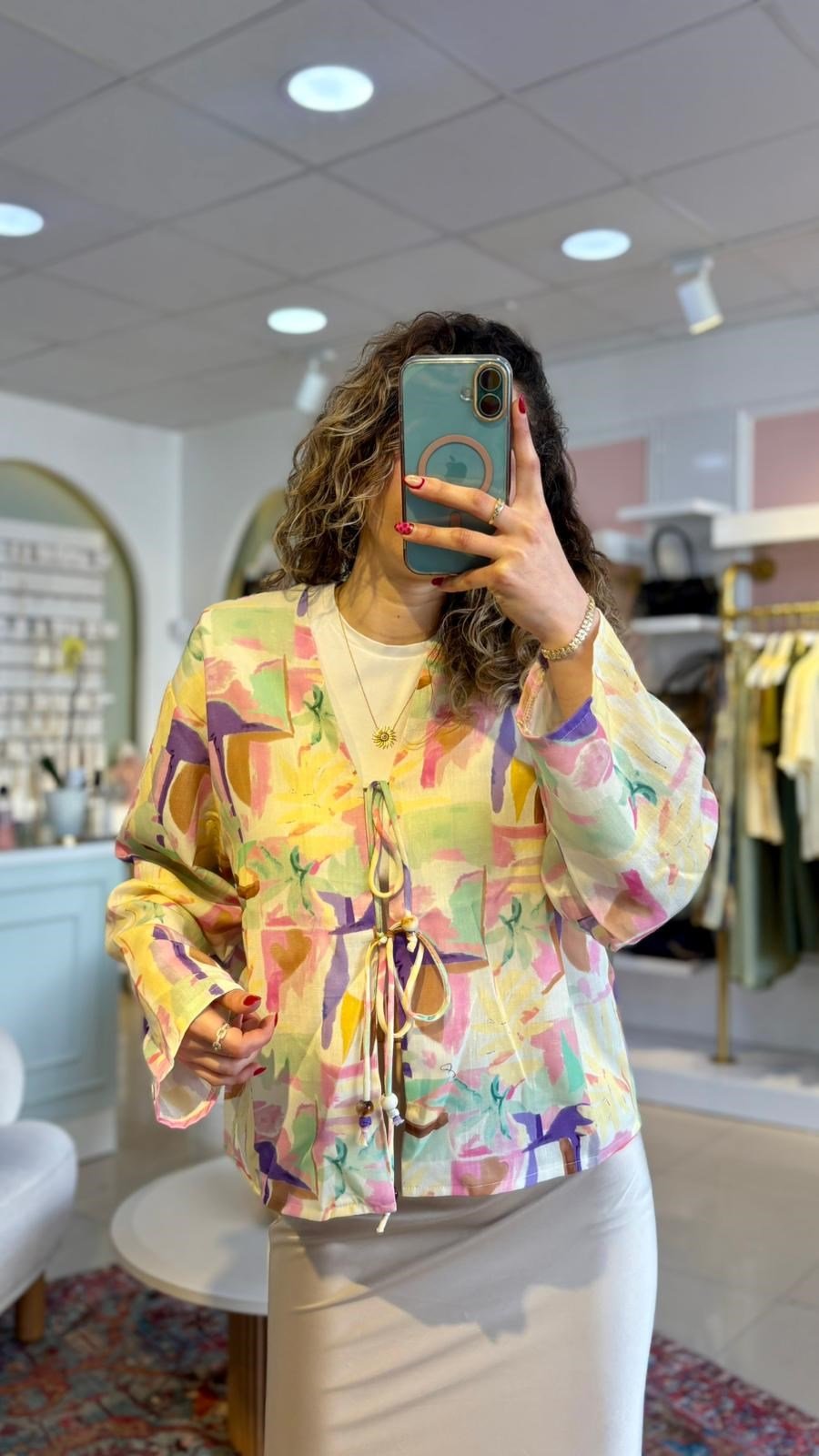 Etnik Renkli Kimono