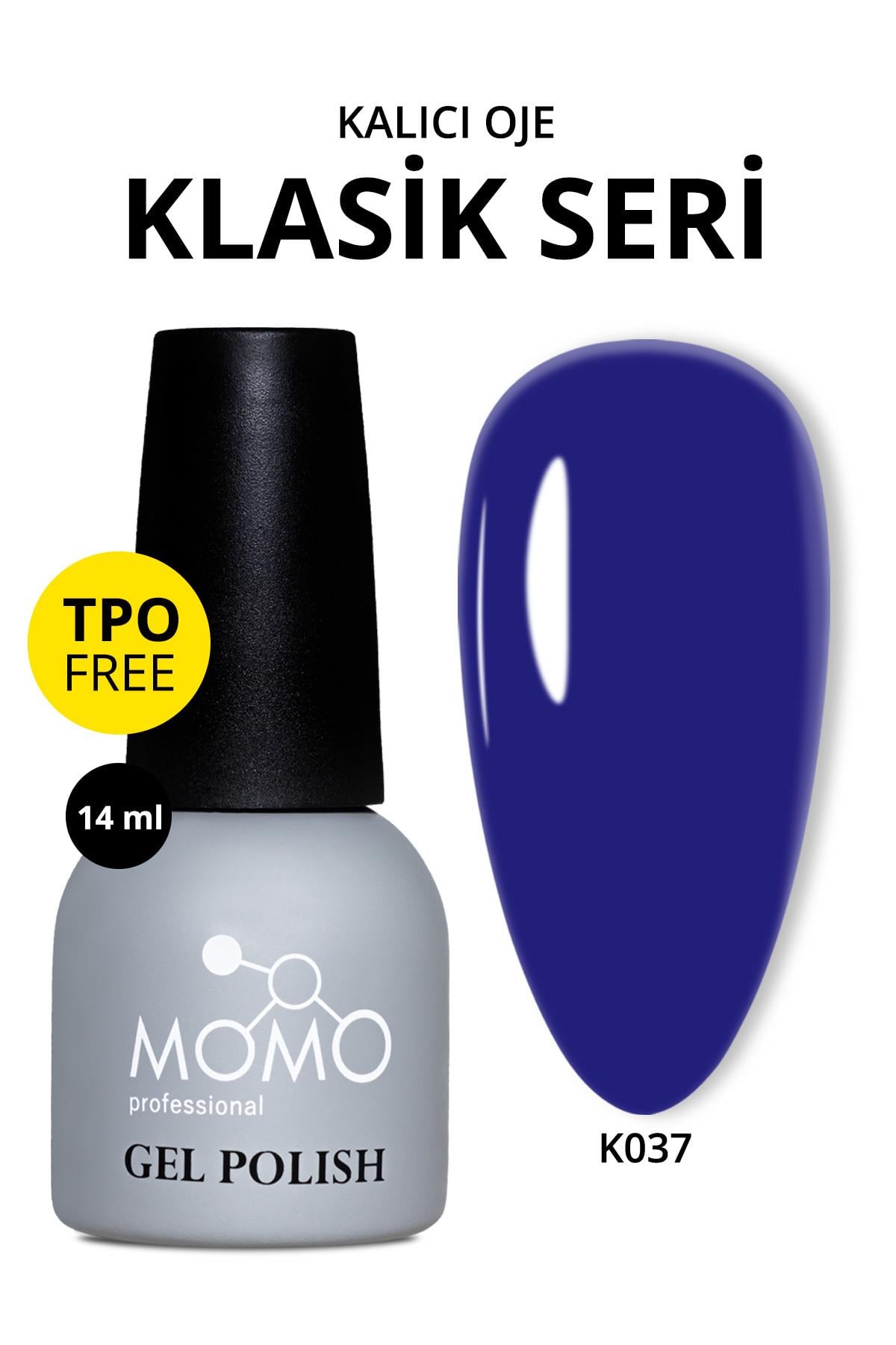 MOMO Professional Kalıcı Oje 14 ml - K037 Saks Mavi