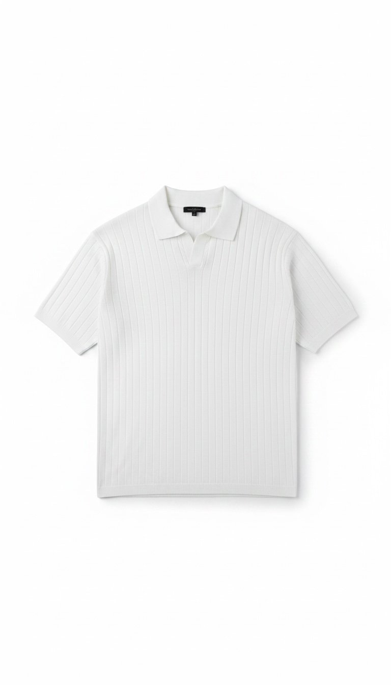 Çizgi Desenli Polo Yaka Tişört