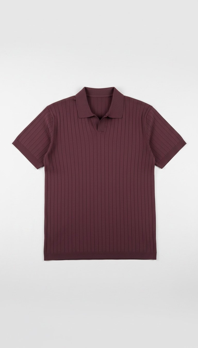 Çizgi Desenli Polo Yaka Tişört