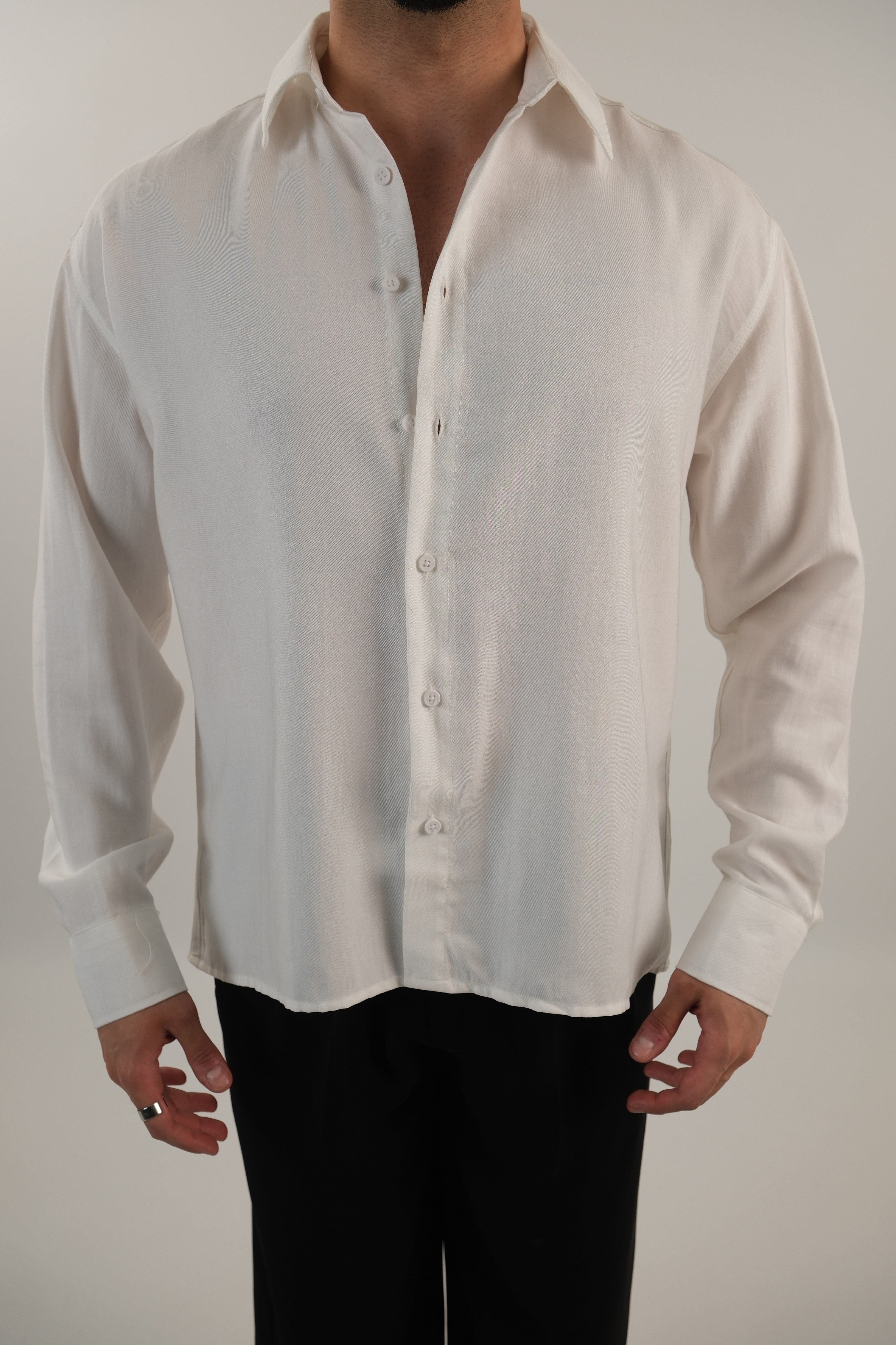 Modal Kumaş Oversize Gömlek