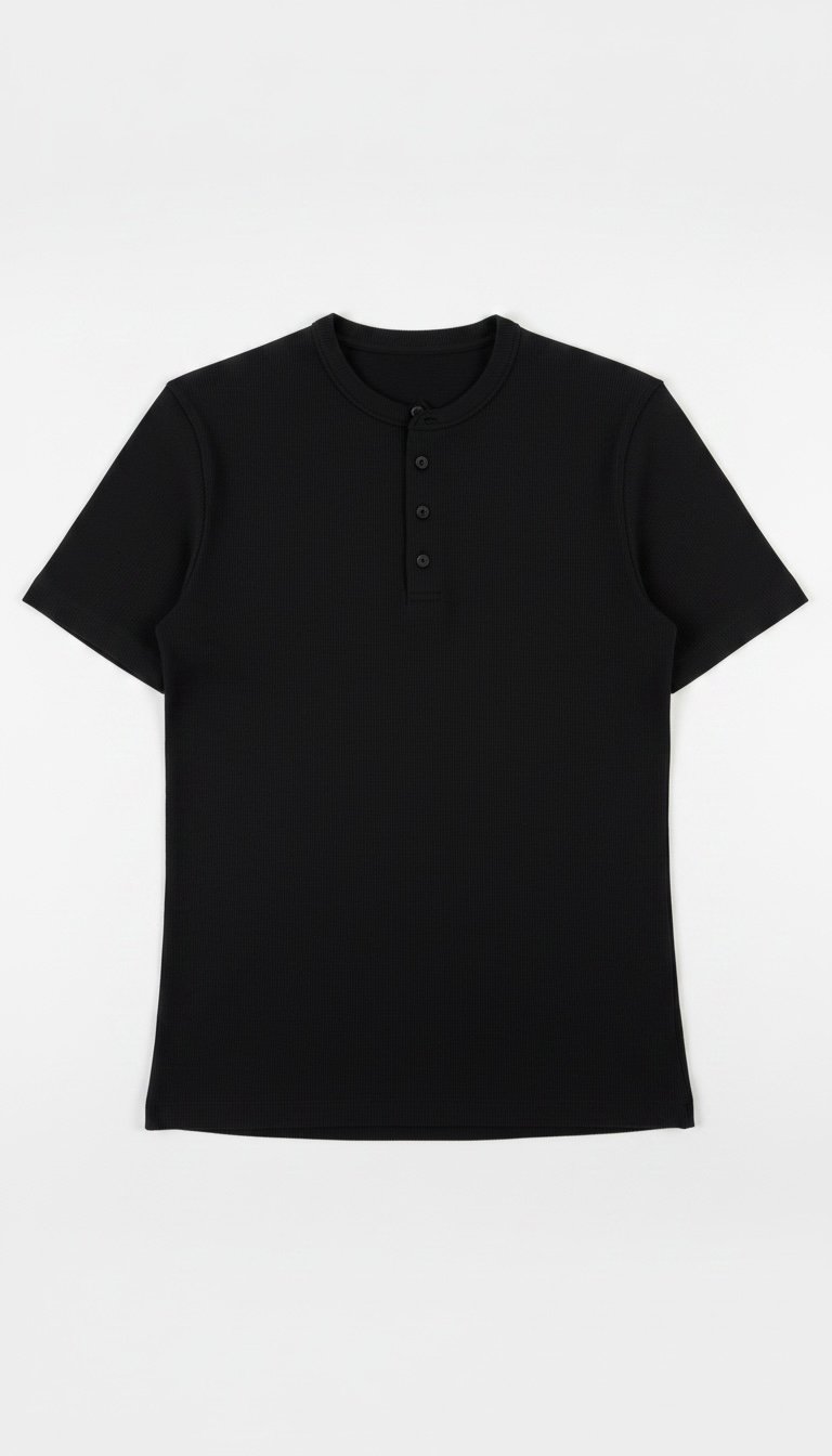 Ribanalı Henley Yaka Tişört