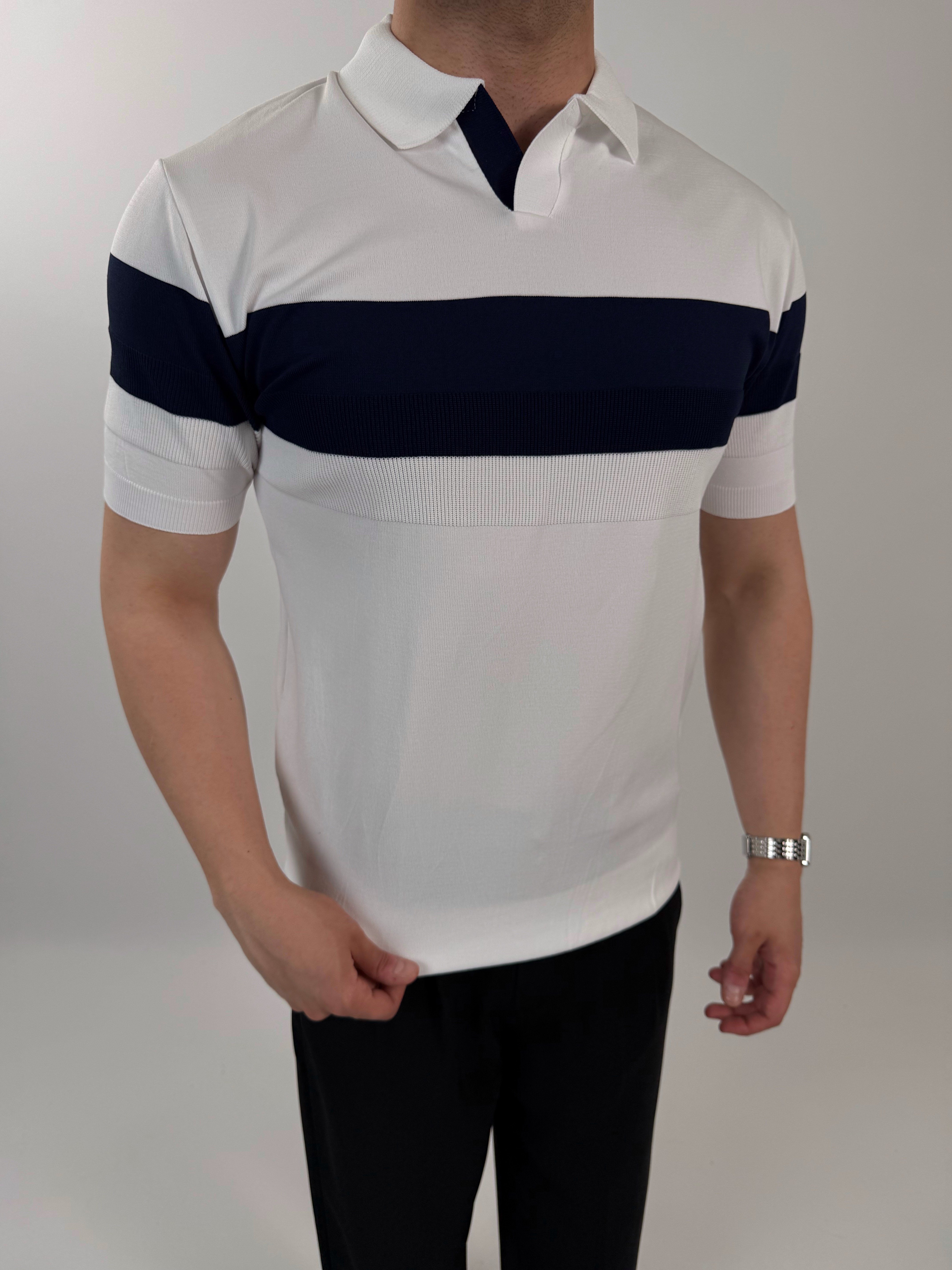 Şertili Triko Polo Yaka Tişört