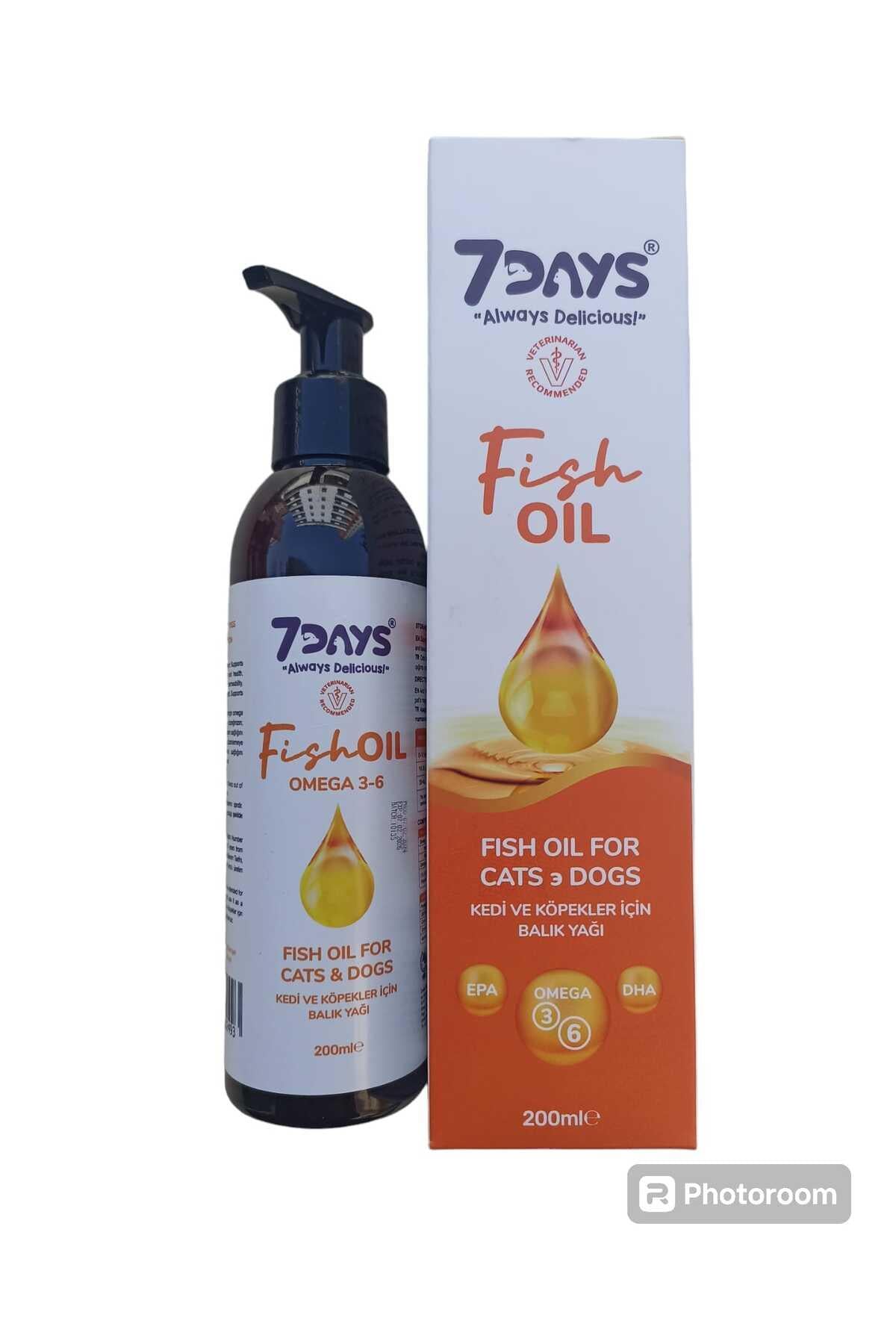 7 DAYS KEDİ VE KÖPEKLER İÇİN BALIK YAĞI 200ml
