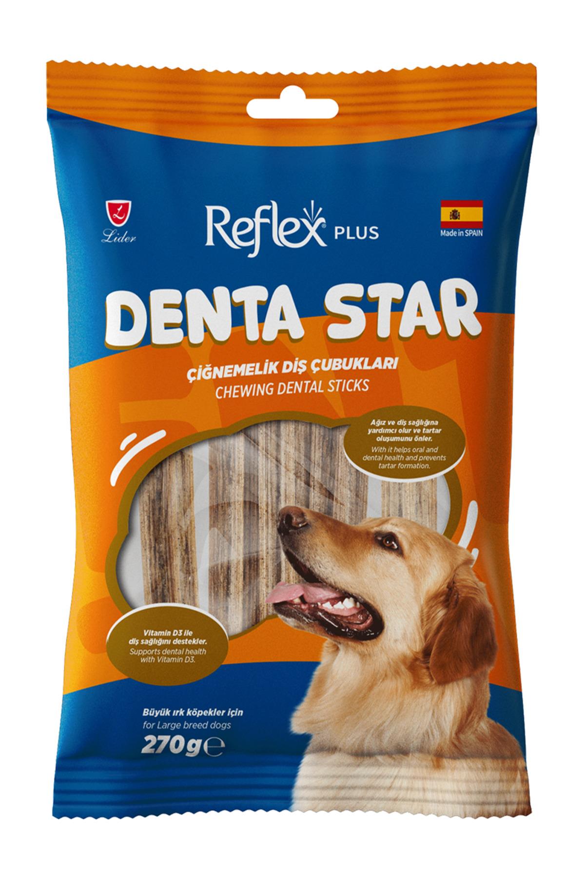 Dentastar / Çiğnemelik Diş Çubukları Büyük Irk Yetişkin Köpek Ödül Maması 270gr