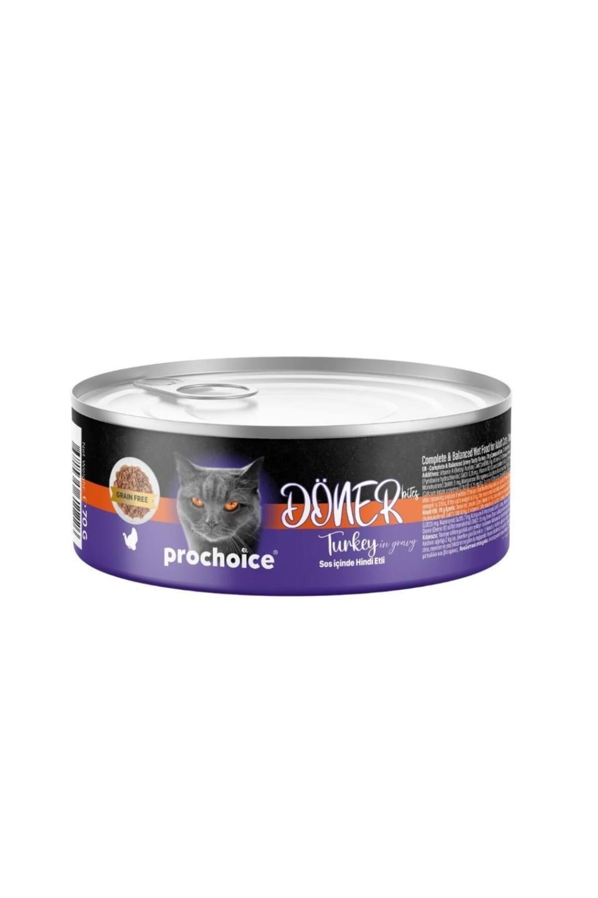 Döner Bites Sos İçinde Hindi Etli Yetişkin Kedi Konservesi 70 Gr