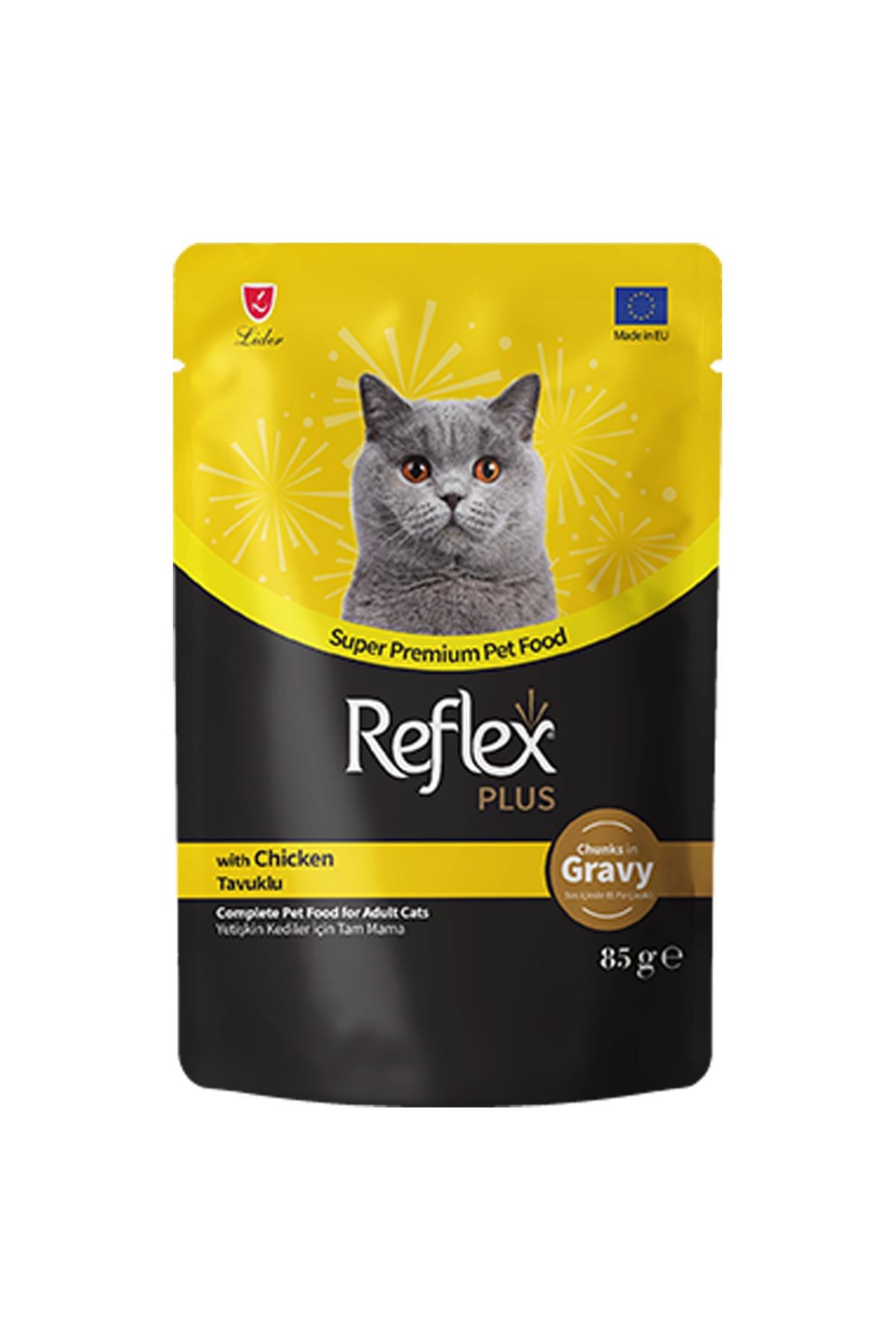 Plus Sos İçinde Parça Tavuk Etli Yetişkin Kedi Konservesi 85gr