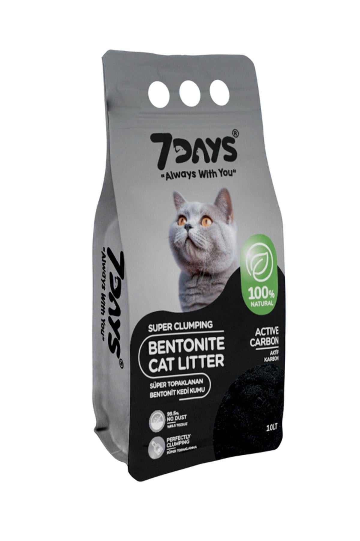 Süper Topaklanan Active Karbonlu Bentonit 10 Lt Kedi Kumu