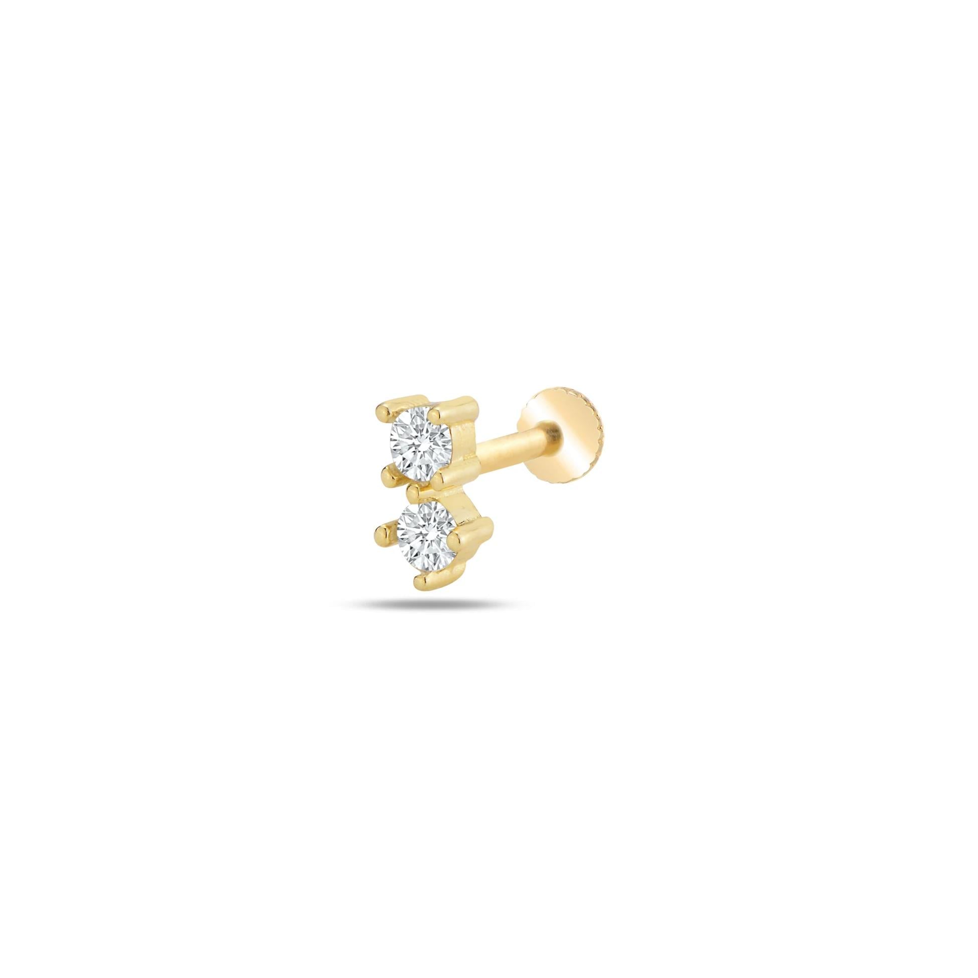 2 Taşlı piercing