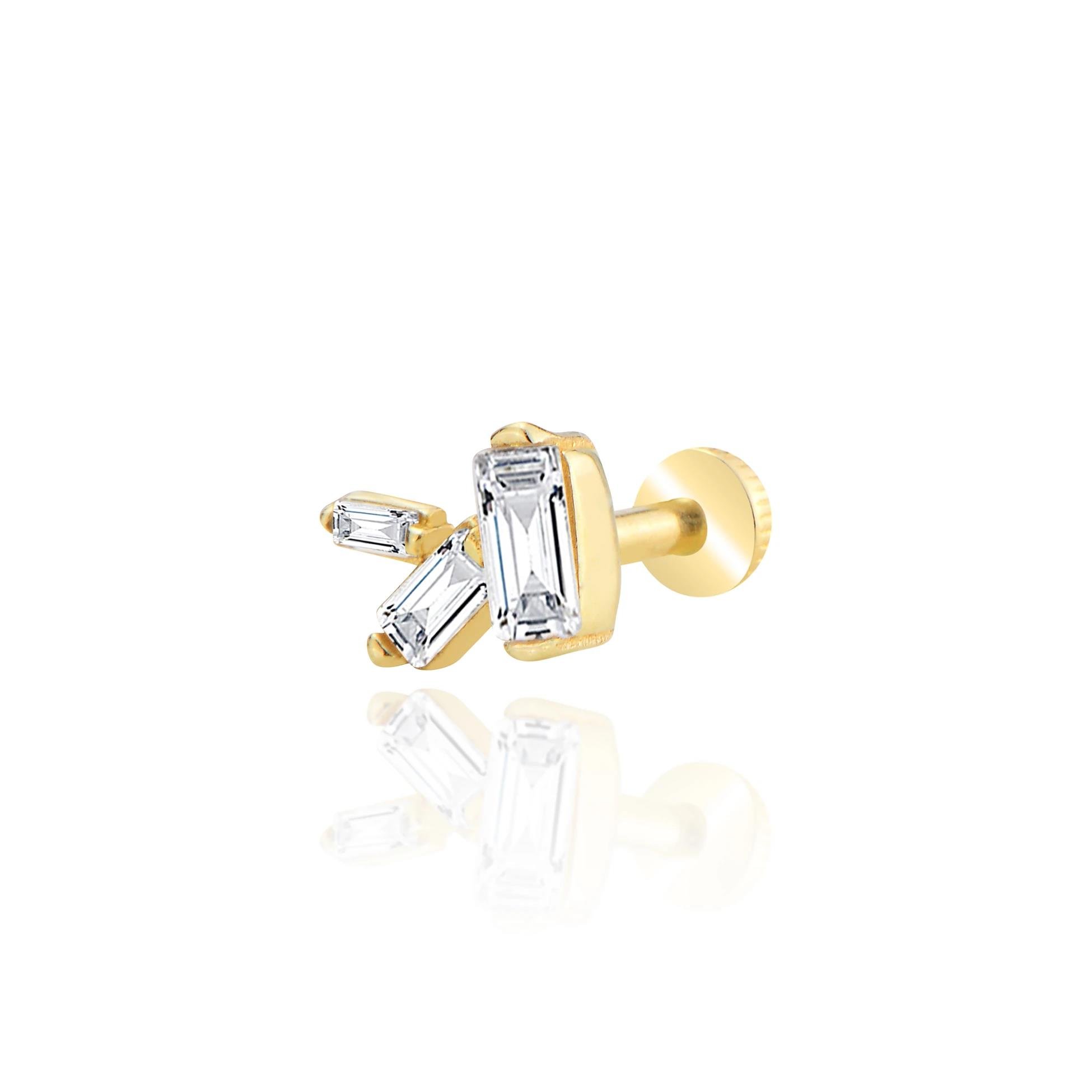 3lü baget tragus piercing