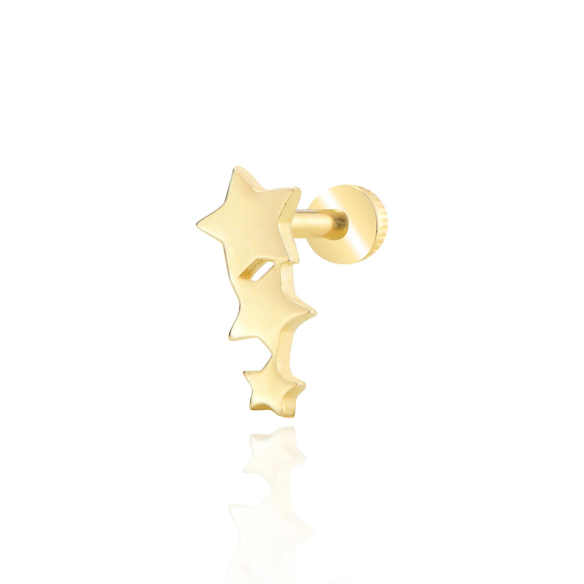 3yıldız sıralı tragus piercing