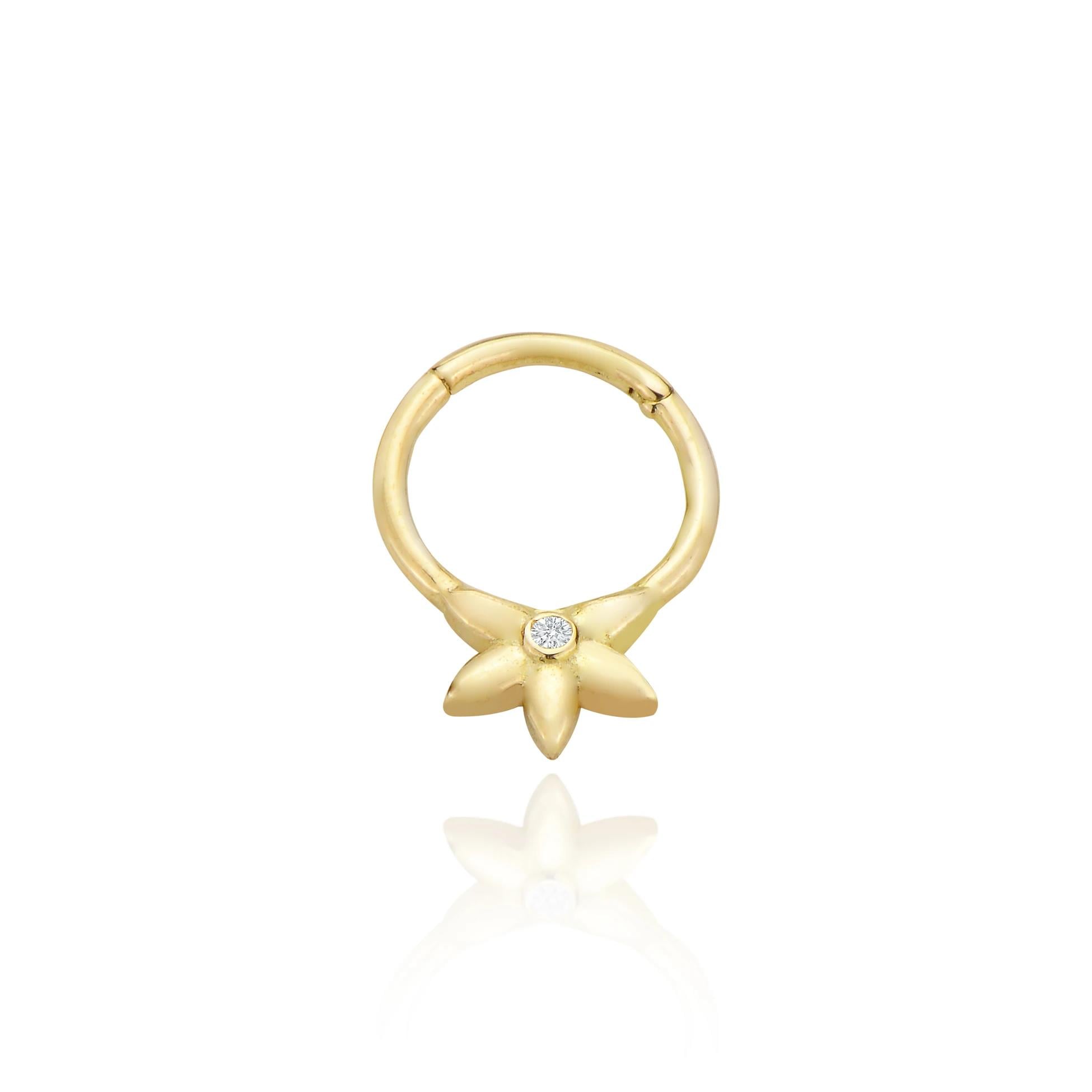 Çiçek model helix piercing