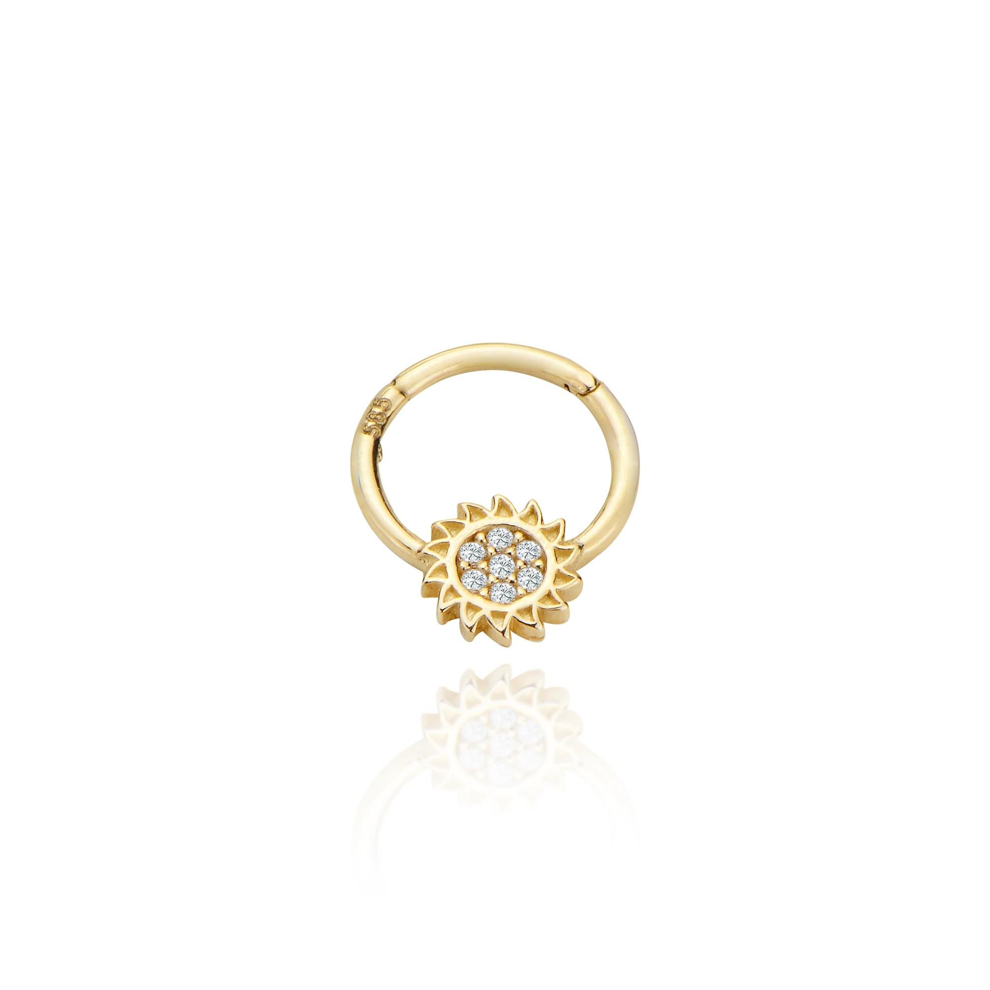 Güneş model halka helix piercing