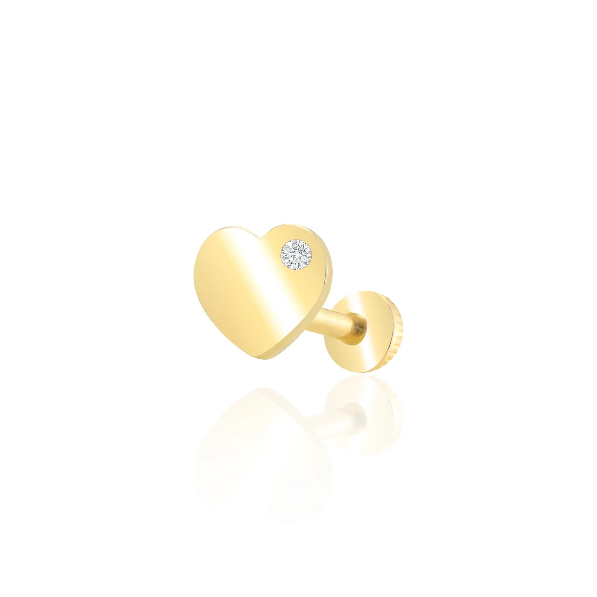 Kalp tragus piercing