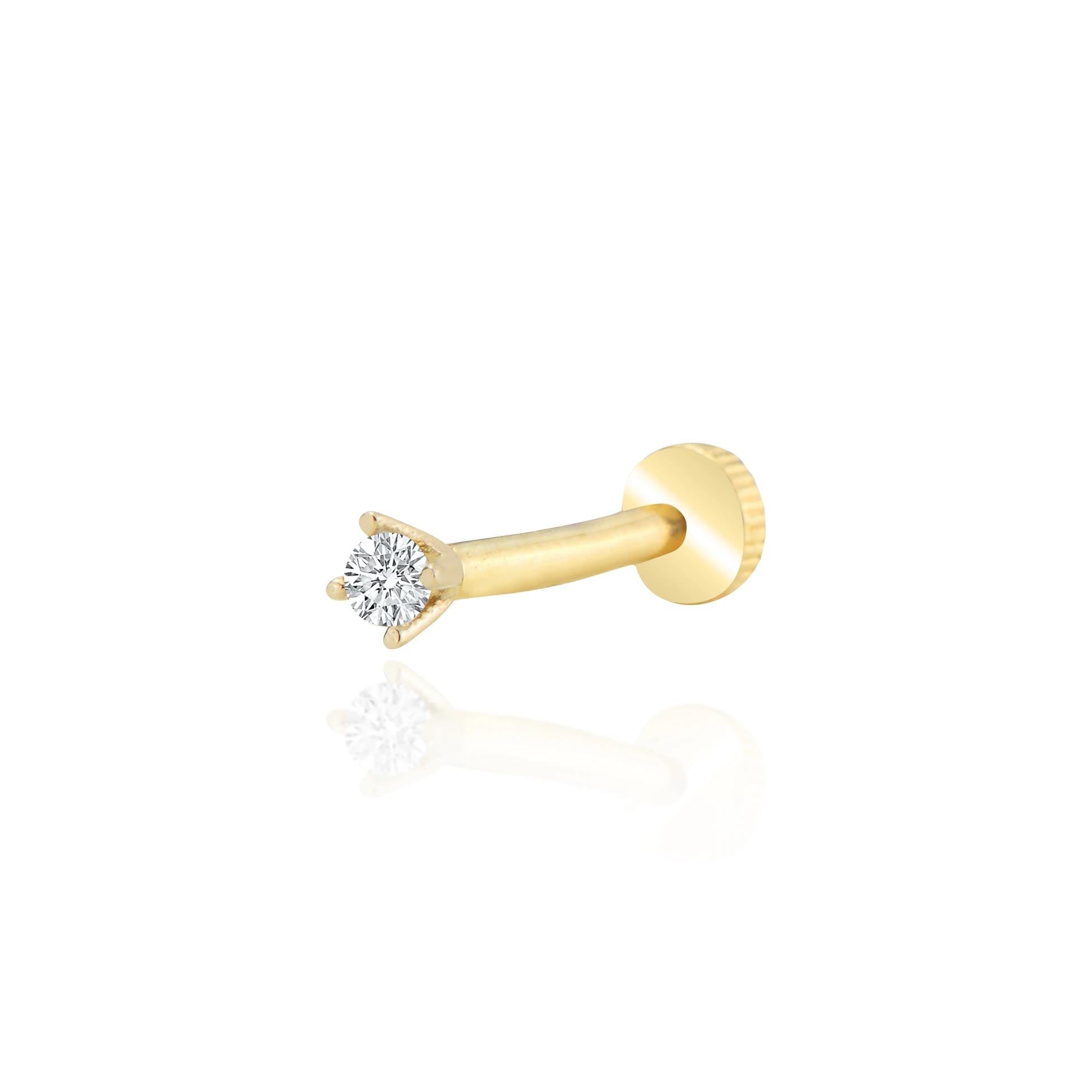 Minimal tektaş tragus piercing