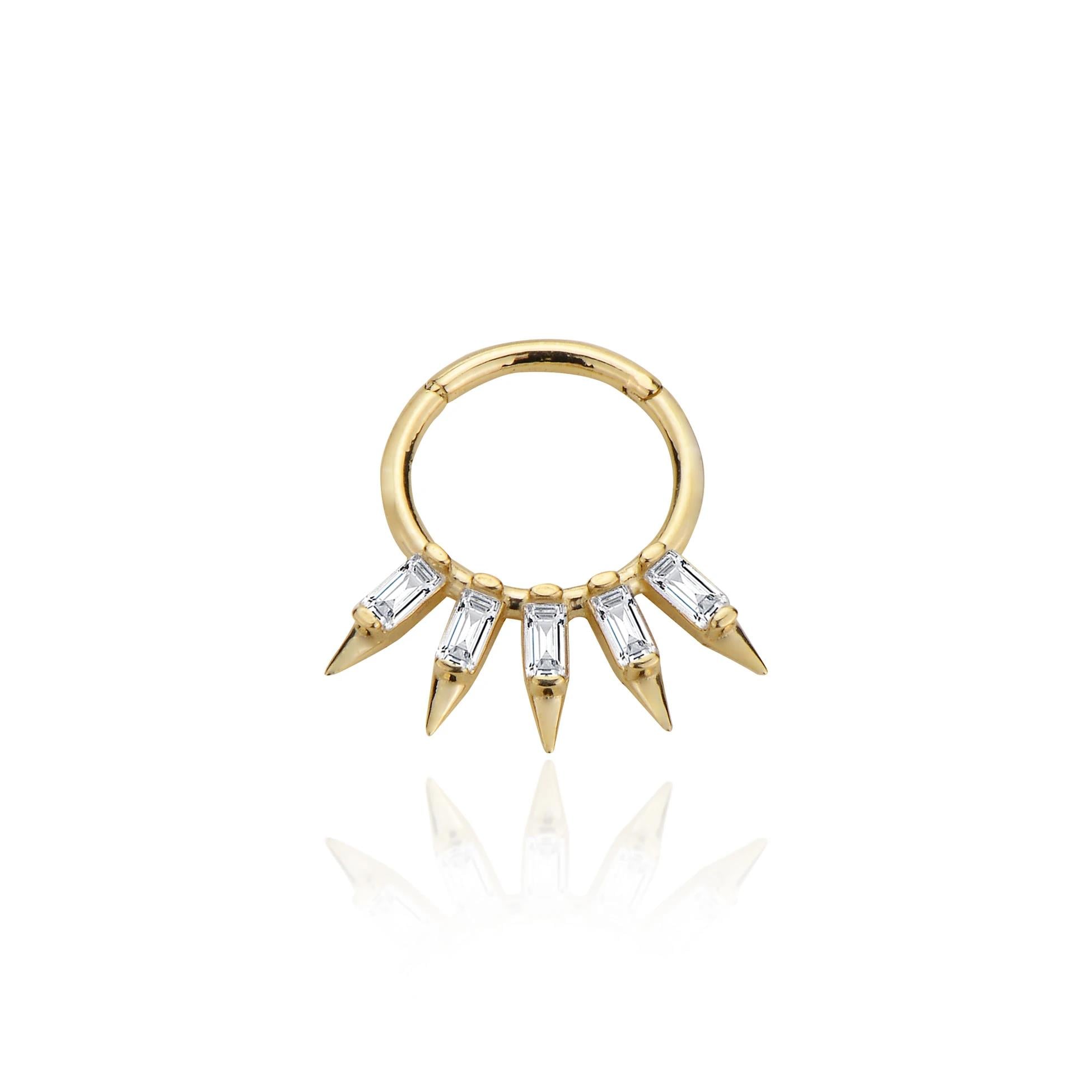 Tasarım 5li baget helix piercing