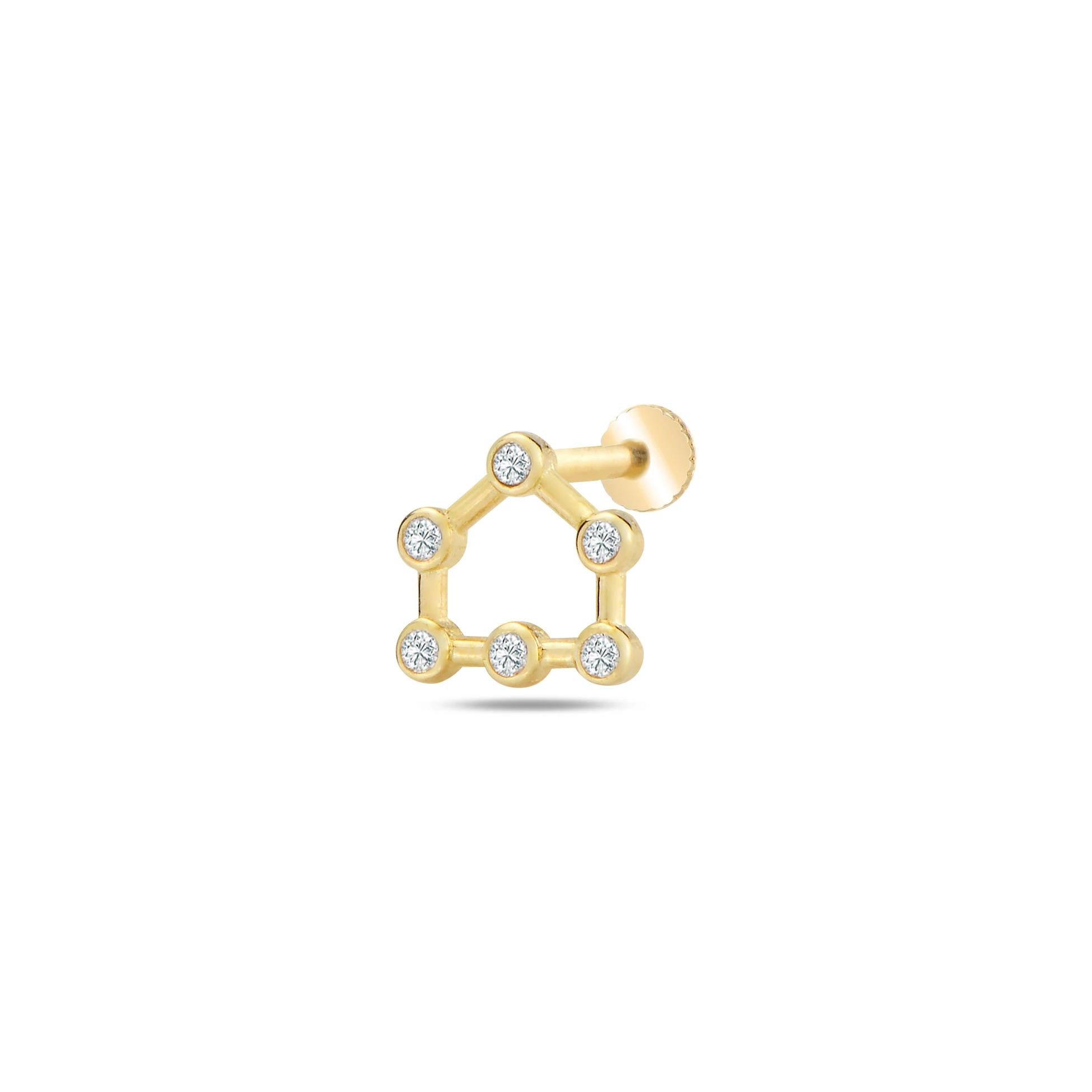 Tasarım taşlı piercing