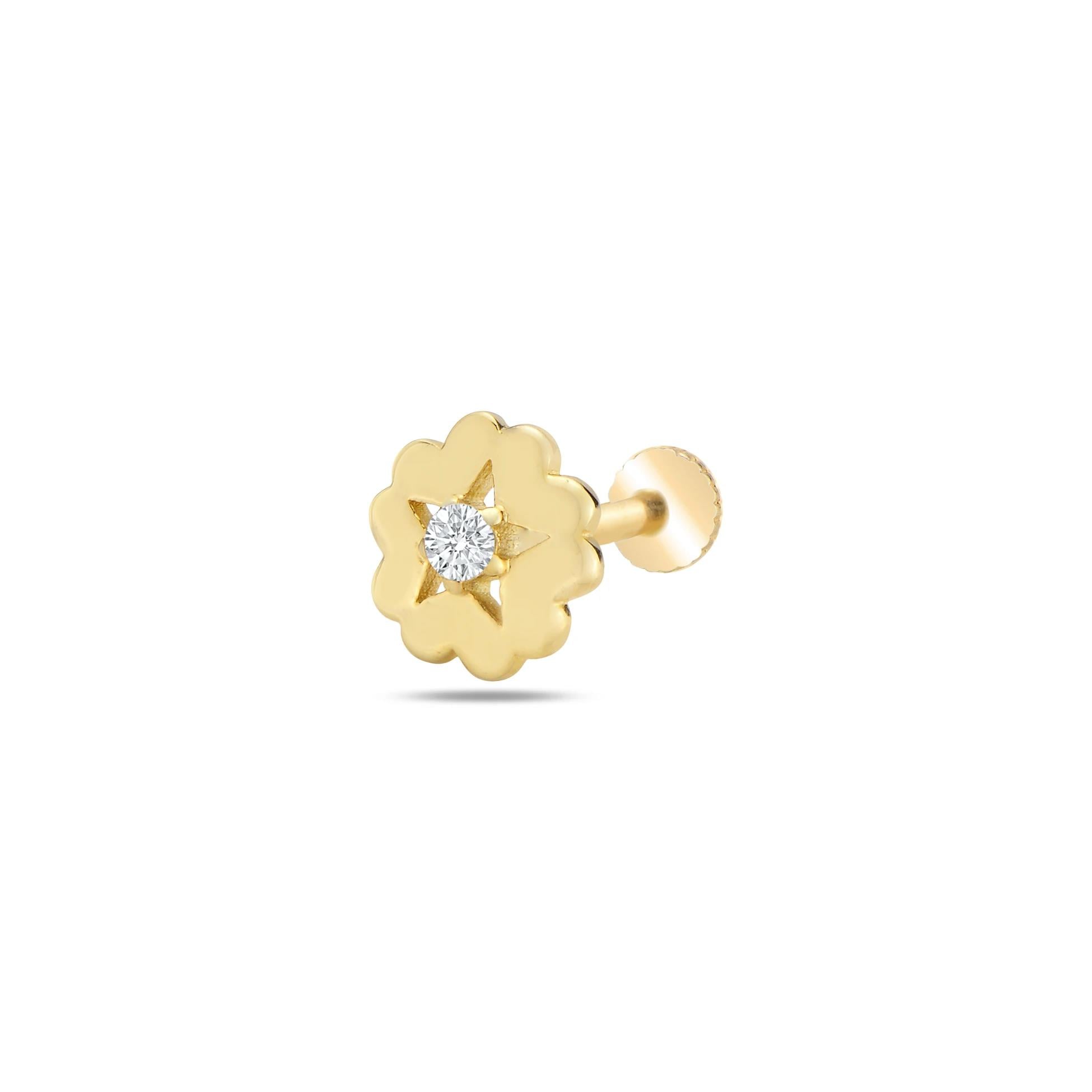 Tasarım taşlı piercing