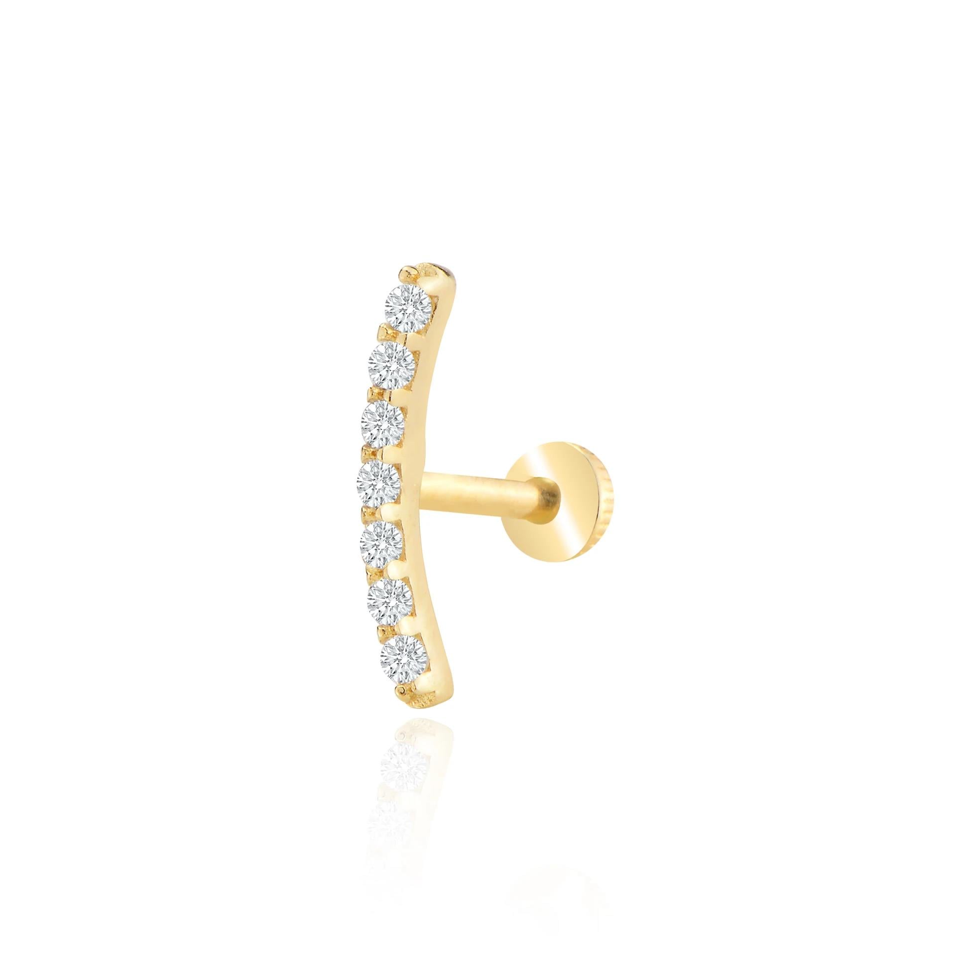 Taşlı modern piercing