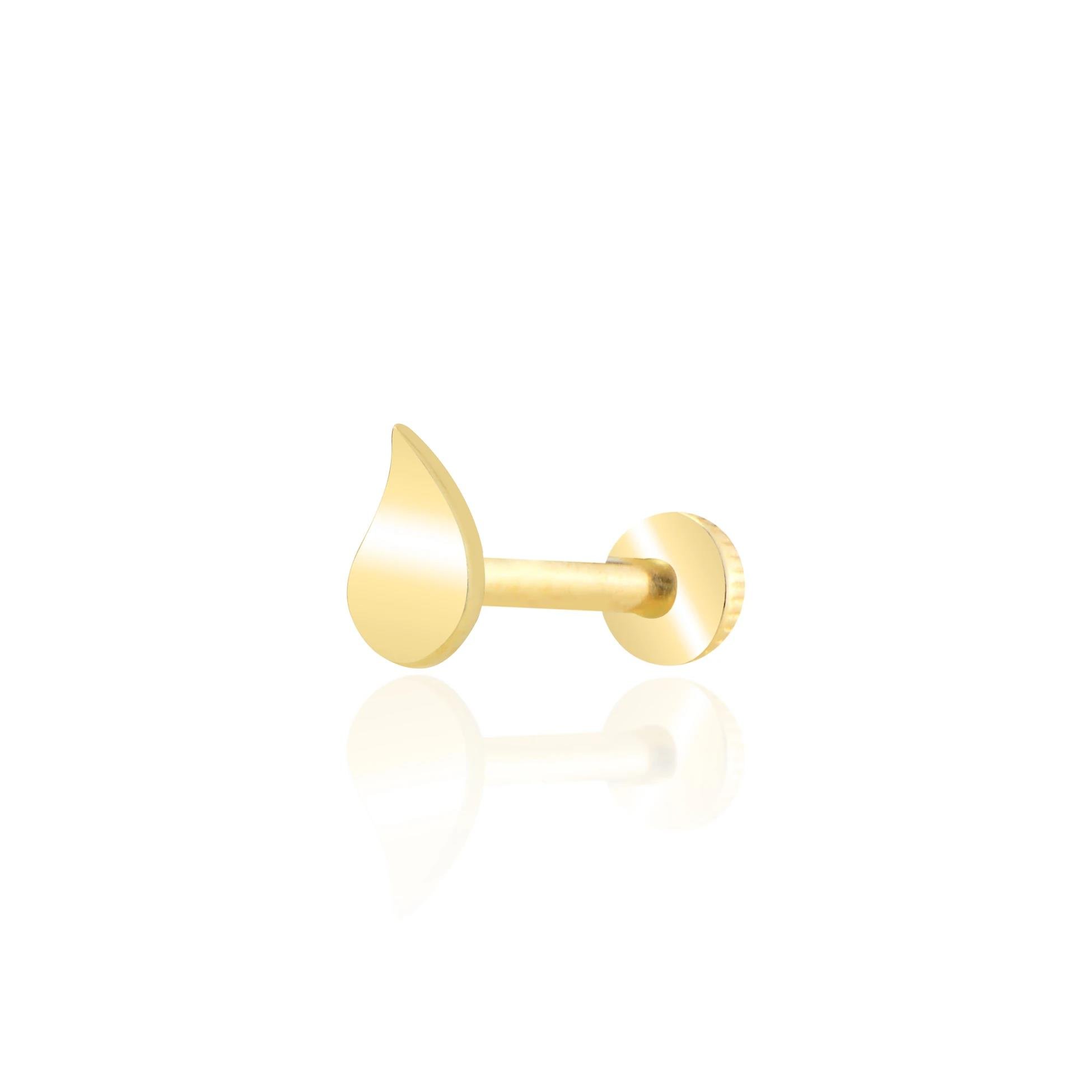 Taşsız damla tragus piercing