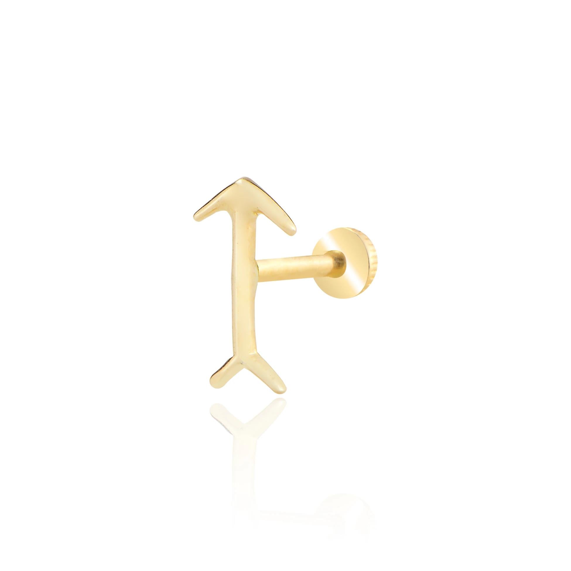 Taşsız ok model tragus piercing