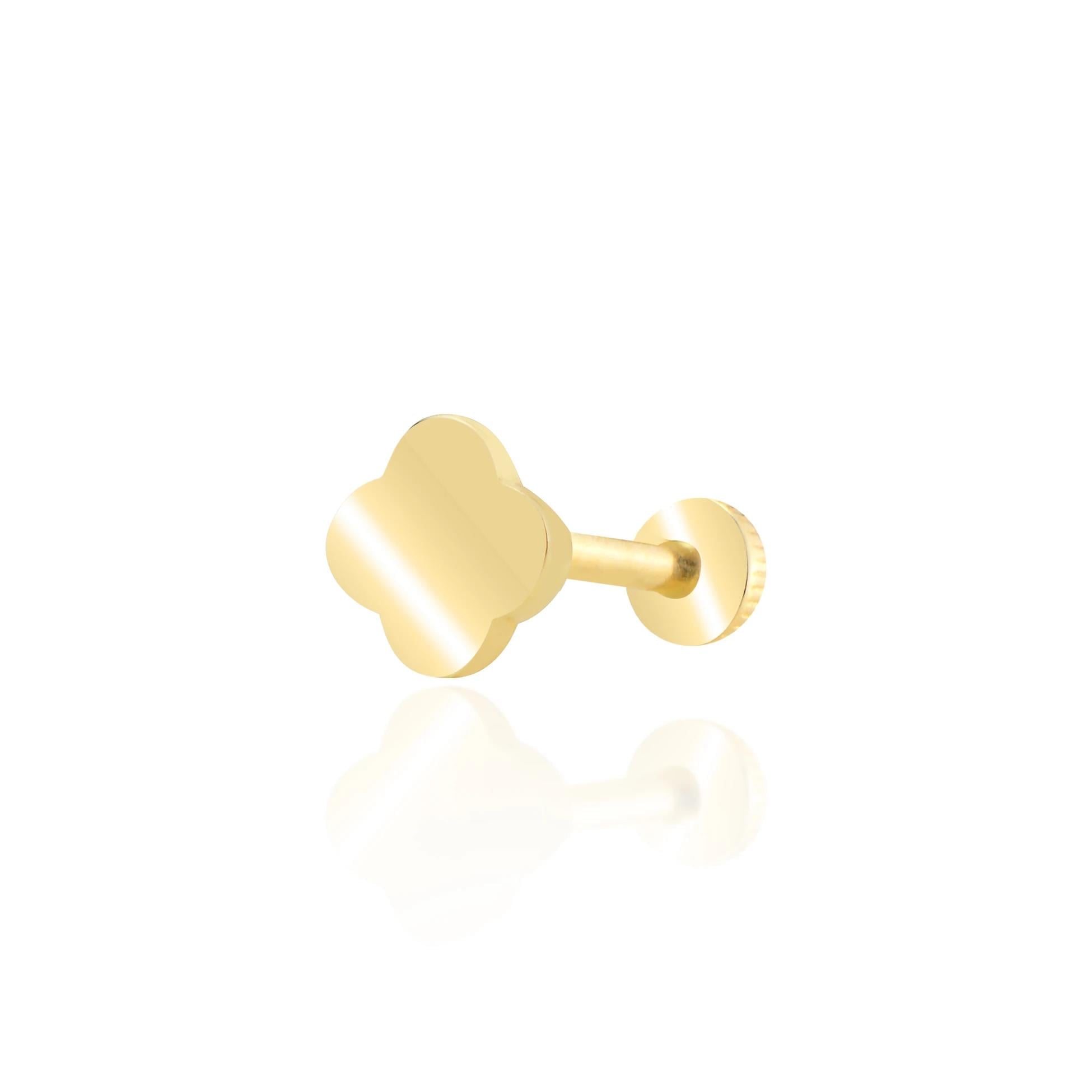 Taşsız yonca tragus piercing