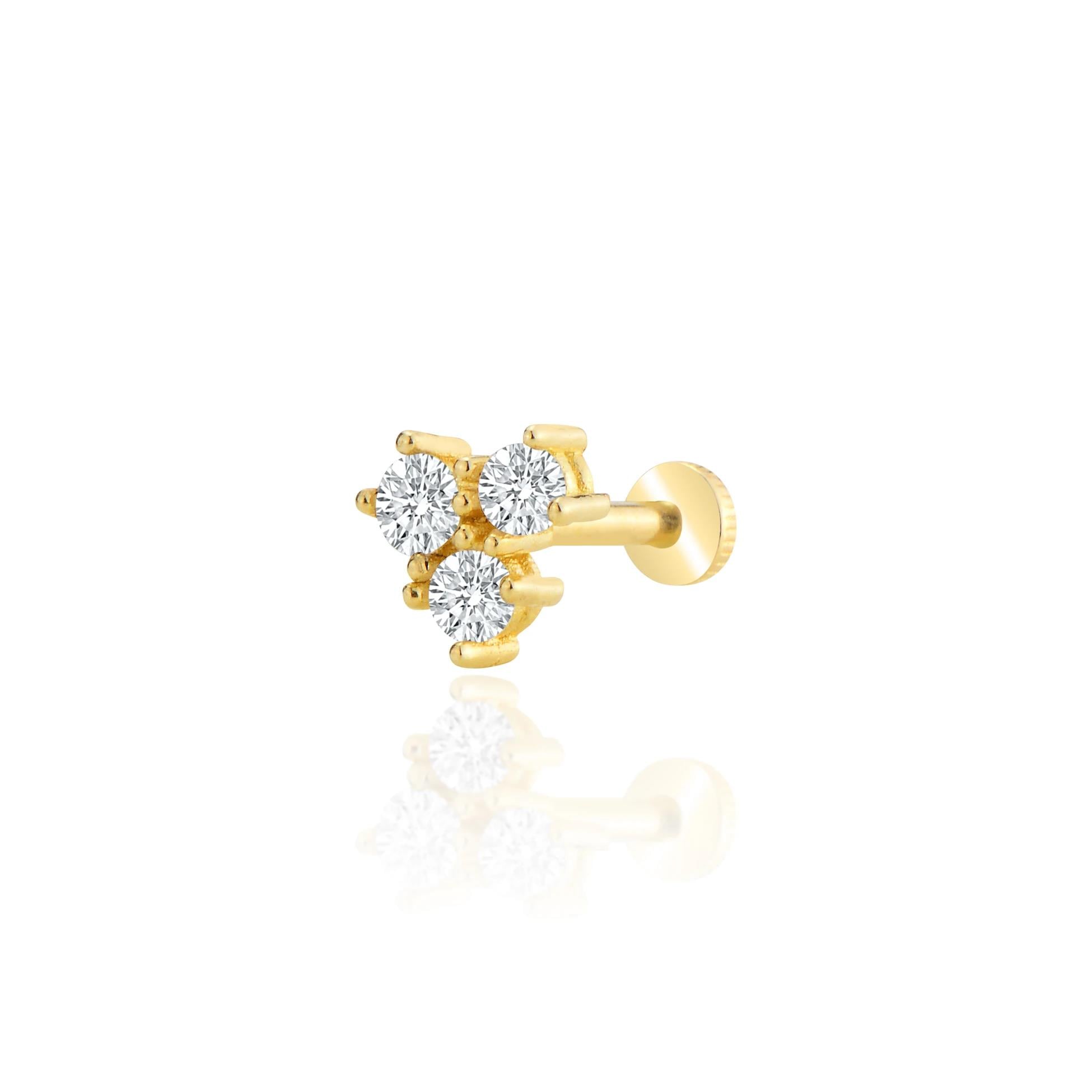 Tria üçgen tragus piercing