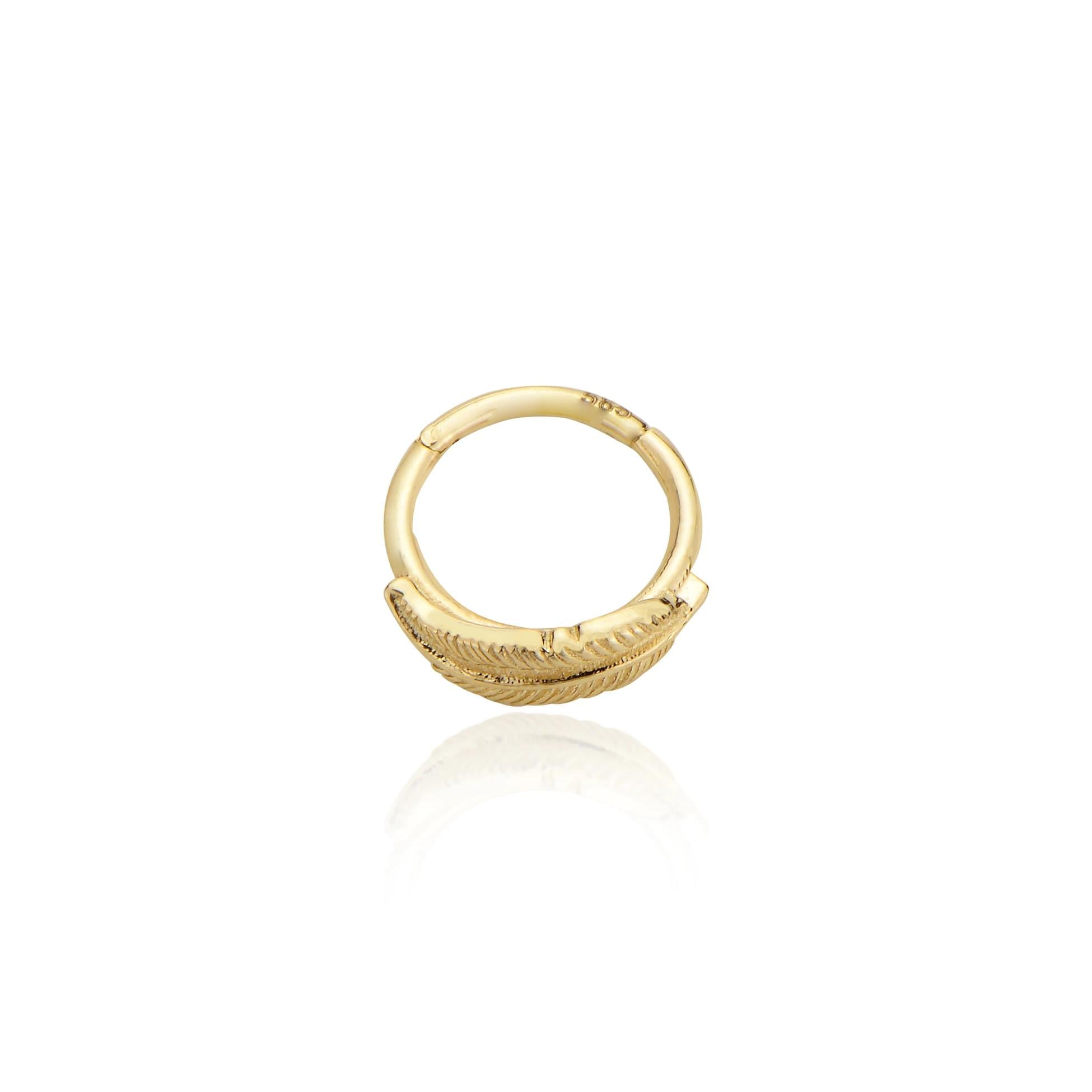 Yaprak model halka helix piercing