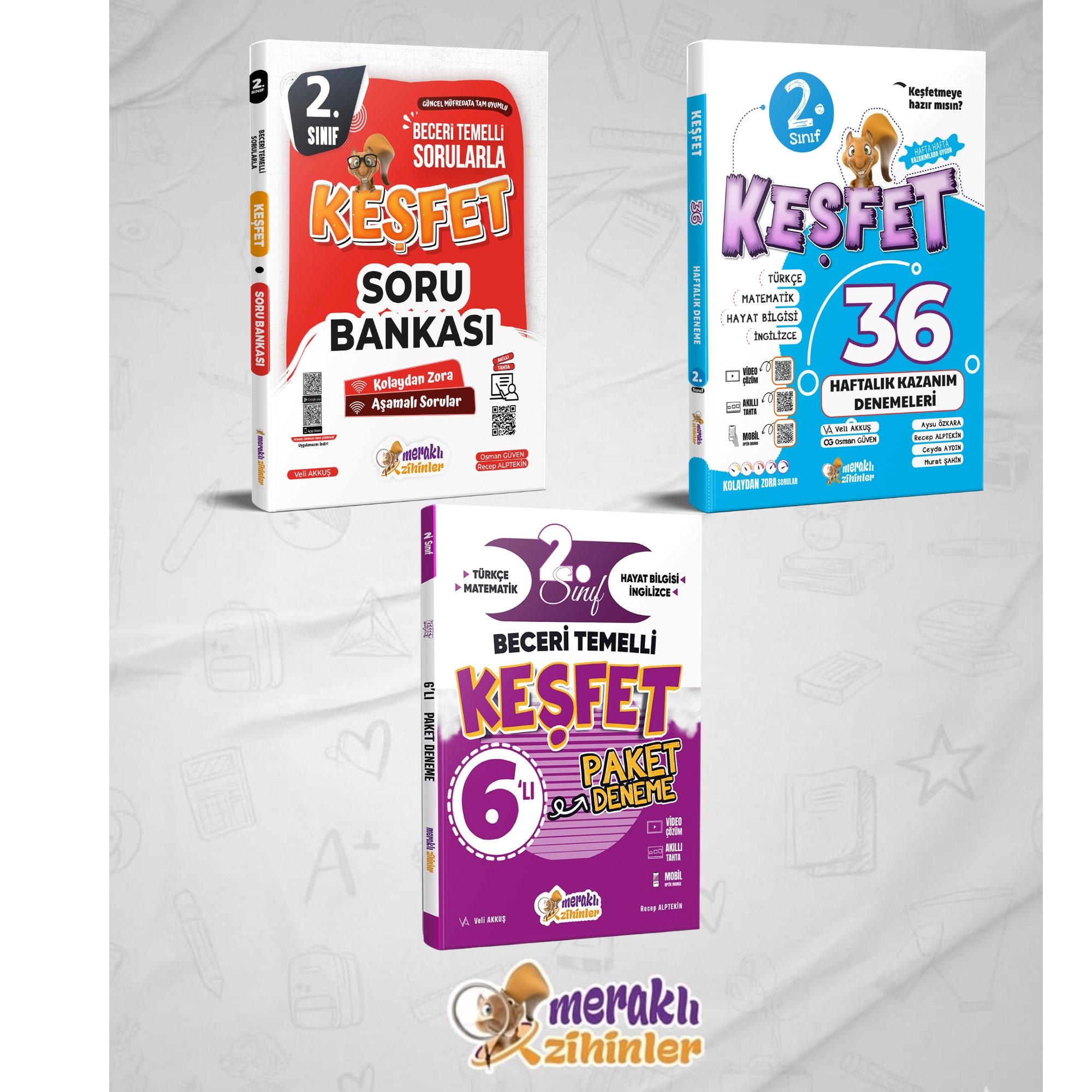 2.SINIF TÜM DERSLER+36 HAFTALIK KAZANIM DENEMESİ+6'LI SARMAL DENEME (3'LÜ SET)