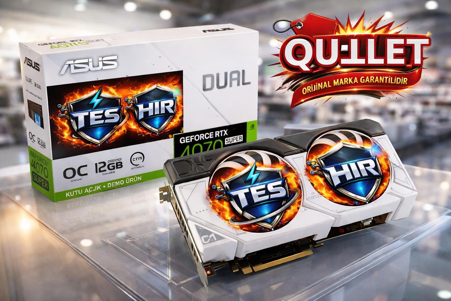 Asus GEFORCE DUAL RTX 4070 12GB 192bit GDDR6X 2550MHz OC HDMI 3xDP (DUAL-RTX4070-O12G-WHITE) DLSS3 EKRAN KARTI