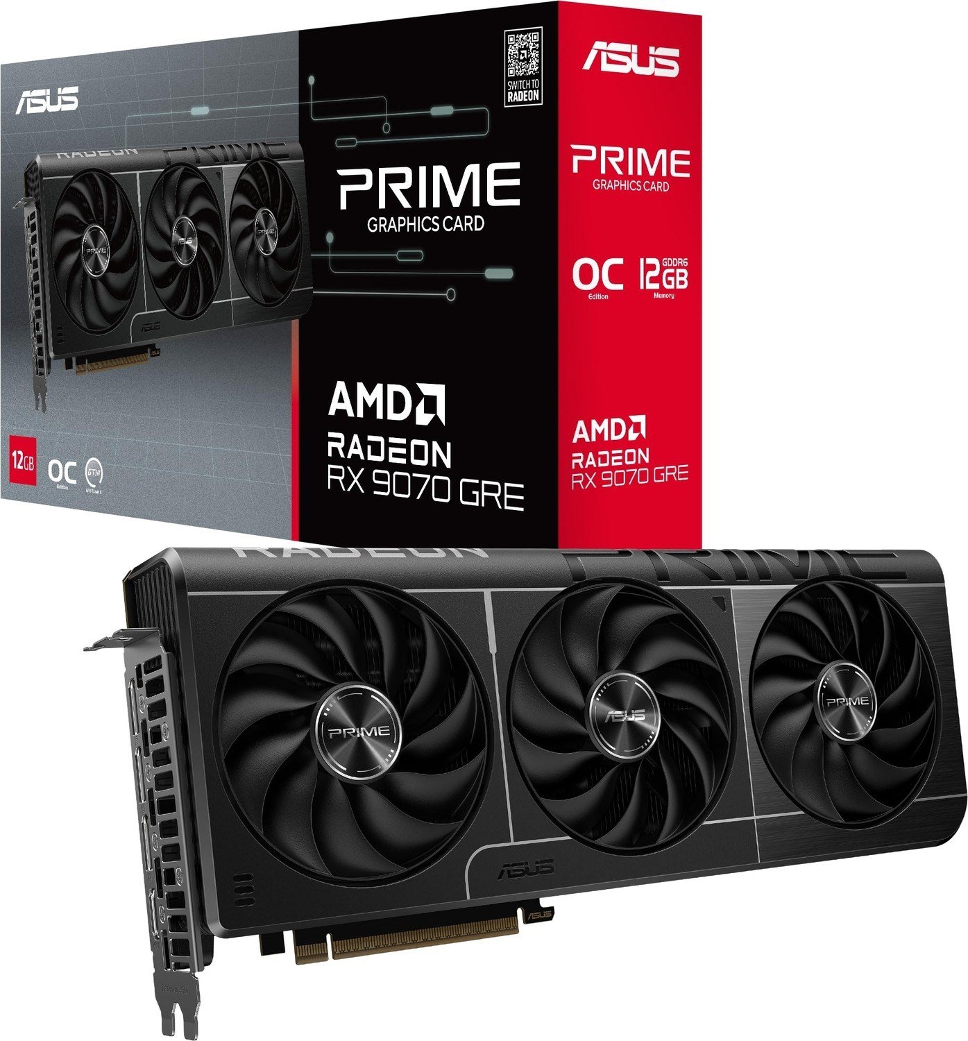 ASUS PRIME Radeon RX 9070 GRE OC 12GB GDDR6 192 Bit 8K Gaming Ekran Kartı