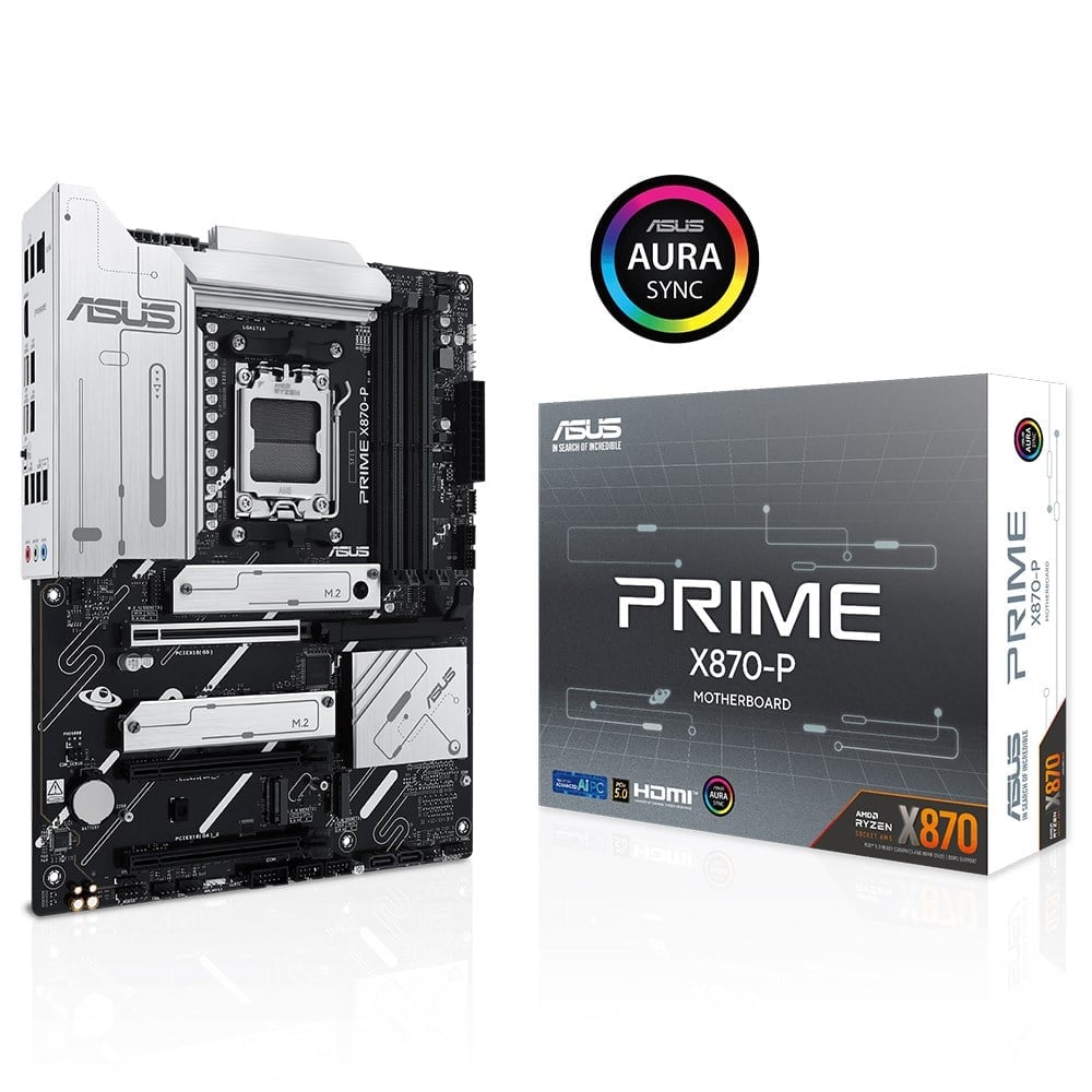 ASUS PRIME X870-P AMD X870 Soket AM5 DDR5 8000+(OC)MHz ATX Gaming (Oyuncu) Anakart