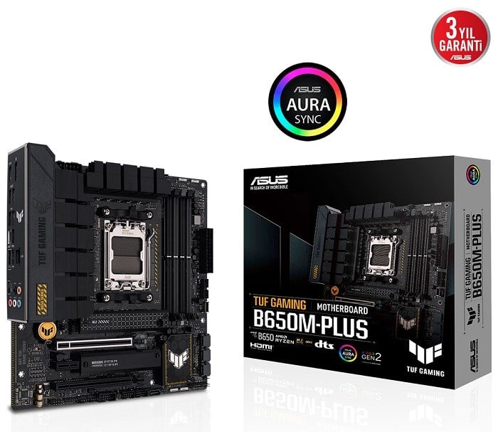 Asus TUF Gaming B650M-PLUS AMD AM5 DDR5 Micro ATX Anakart