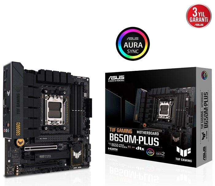 Asus TUF Gaming B650M-PLUS AMD AM5 DDR5 Micro ATX Anakart