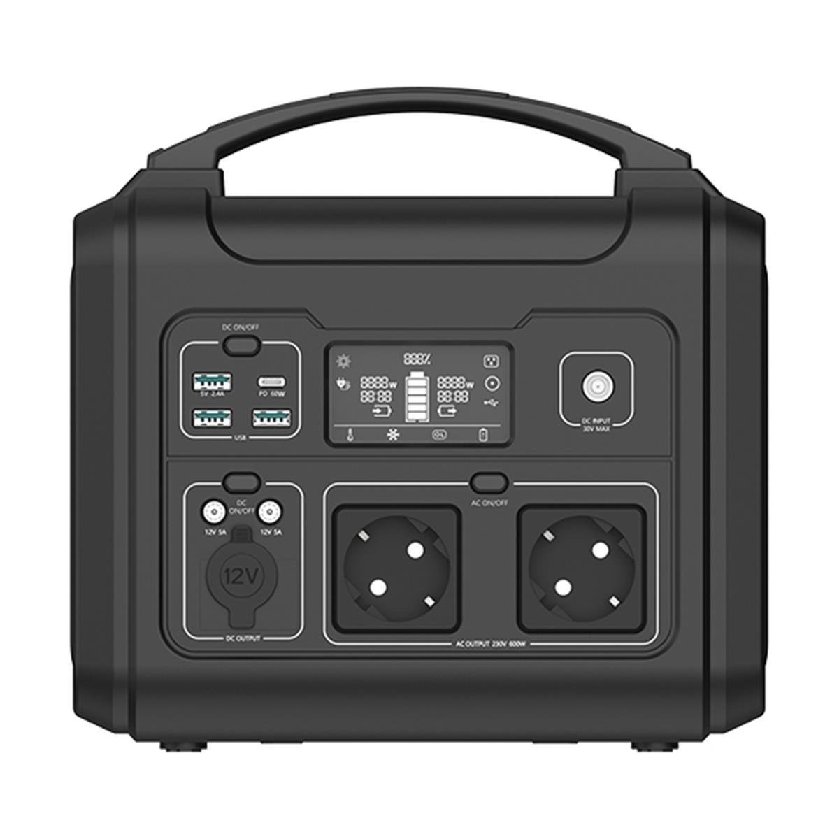 EZVIZ PS600 607Wh Taşınabilir Güç İstasyonu – 600W AC Çıkış, USB-C PD, Solar Destekli