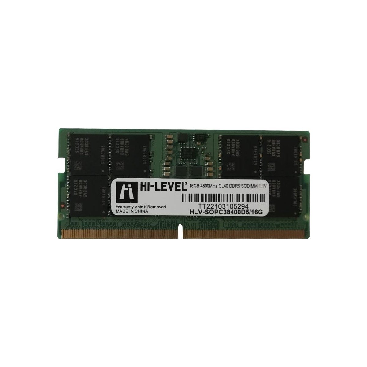 Hi-Level 16GB 4800MHZ Ddr5 Sodimm Kutulu (HLV-SOPC38400D5/16G)
